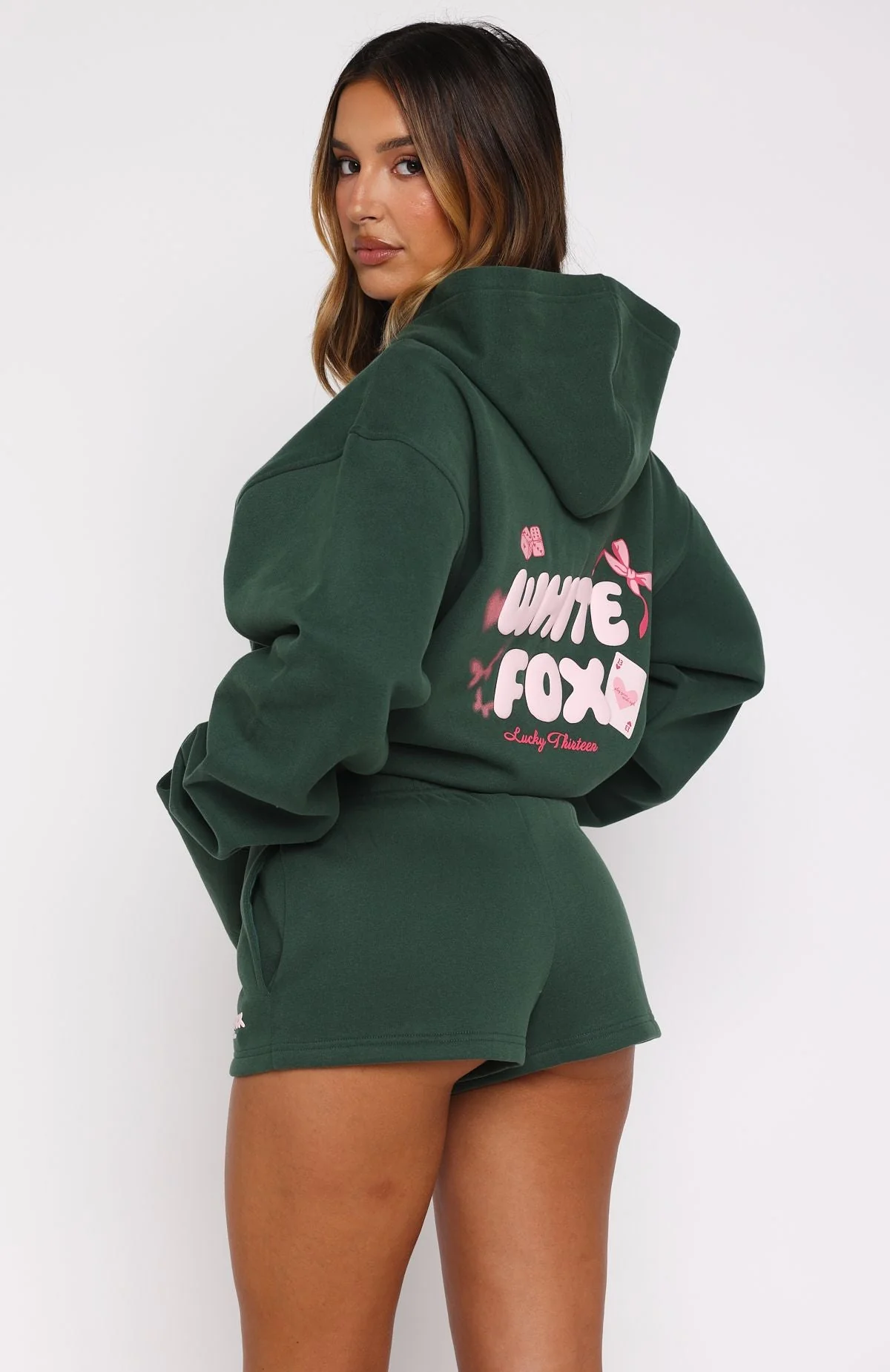 Lucky Thirteen Stephanie Oversized Hoodie Green