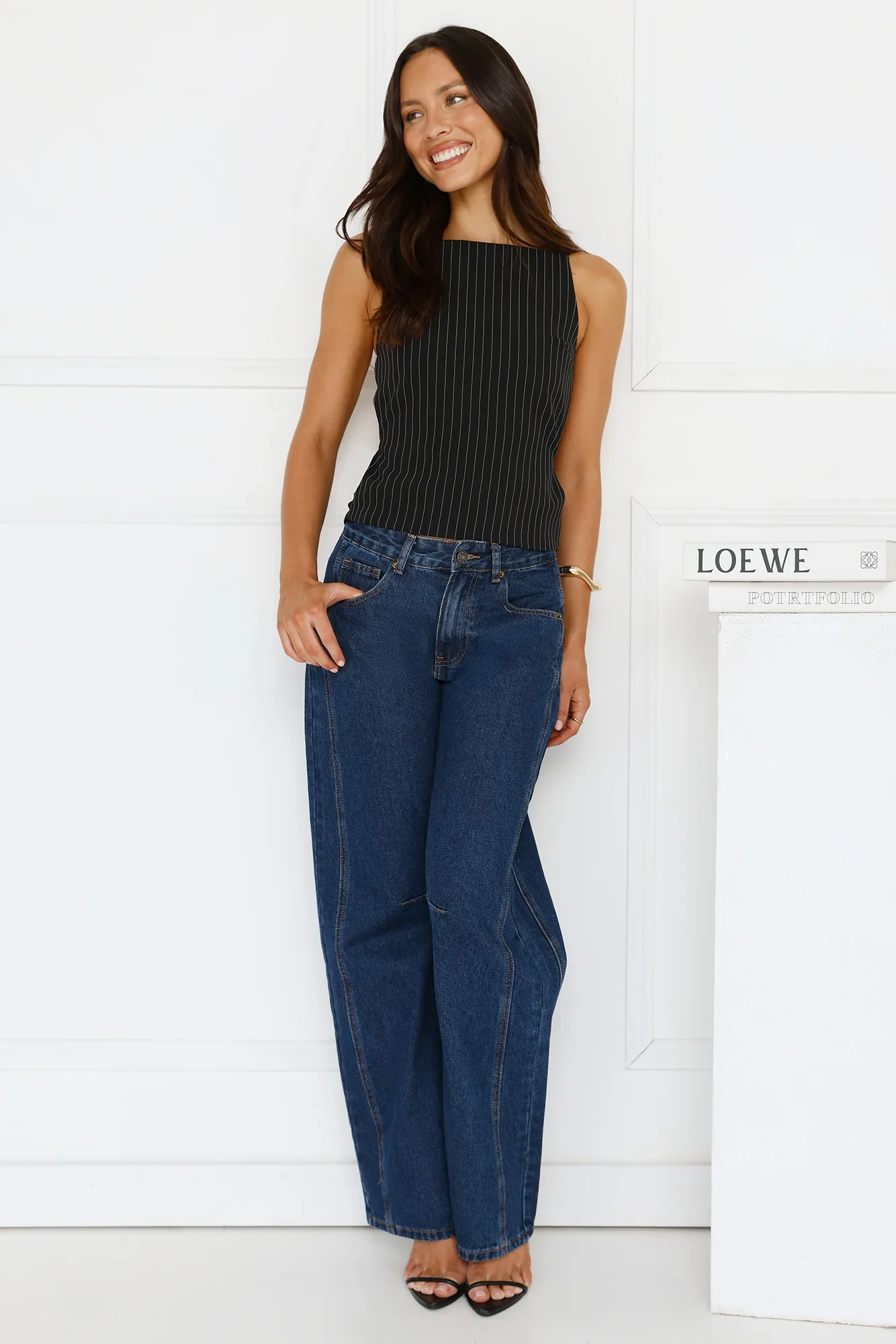 Horizon Top Onyx Pinstripe