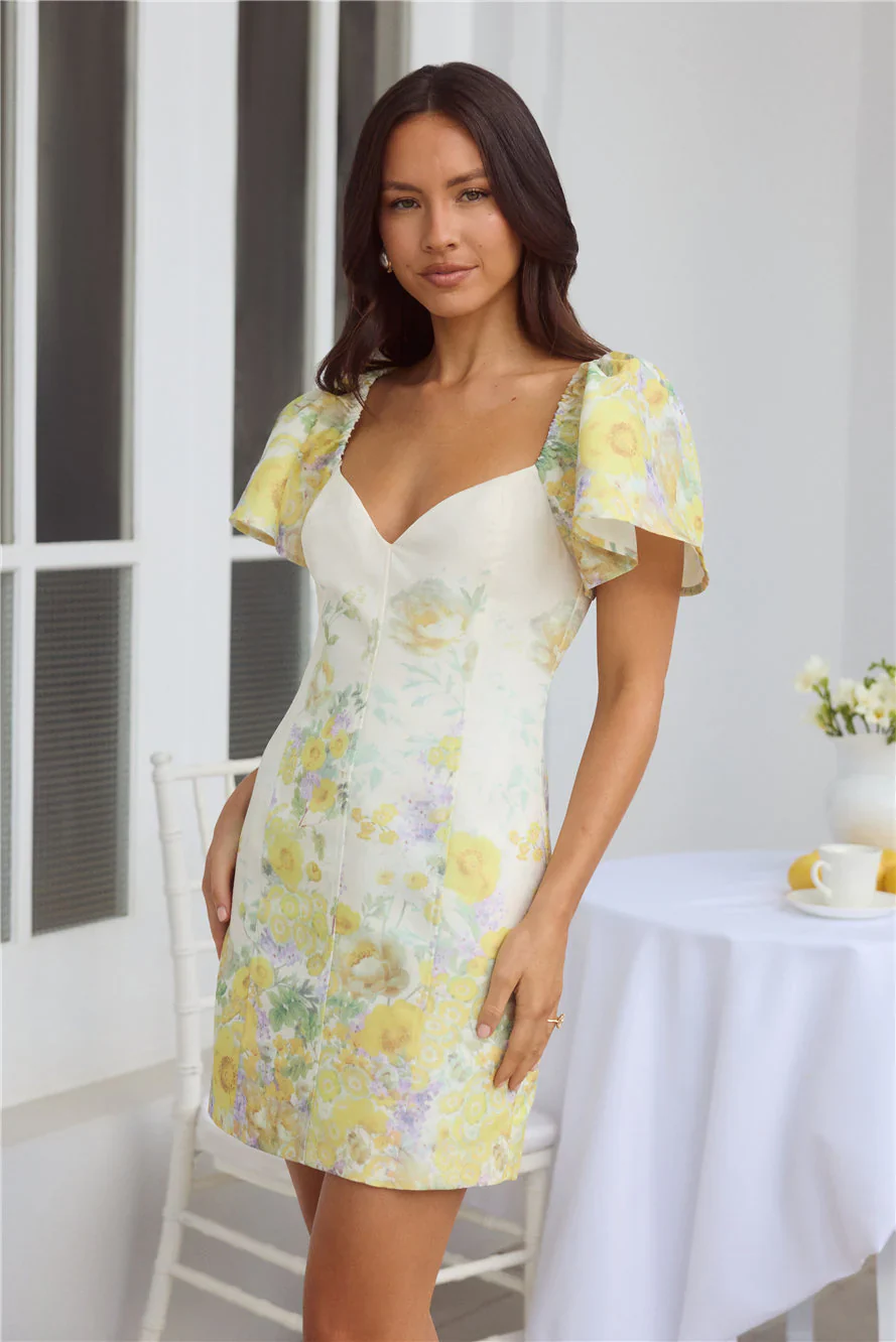 Jasmine Breeze Short Sleeve Mini Dress Multi