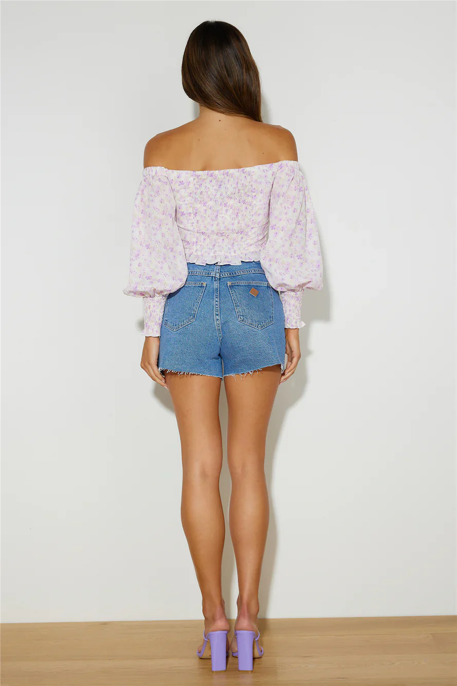Island Escape Crop Top Purple