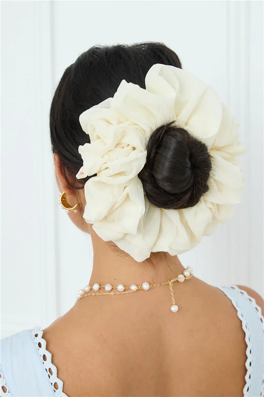 Jumbo Scrunchie Ivory