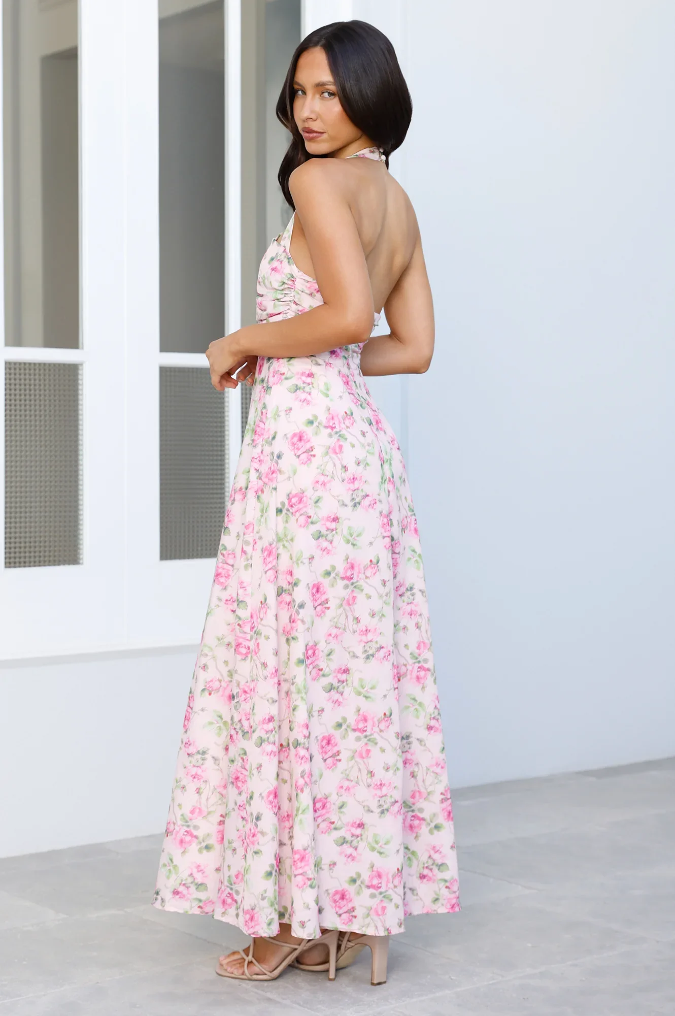 La Botanique Halter Maxi Dress Pink