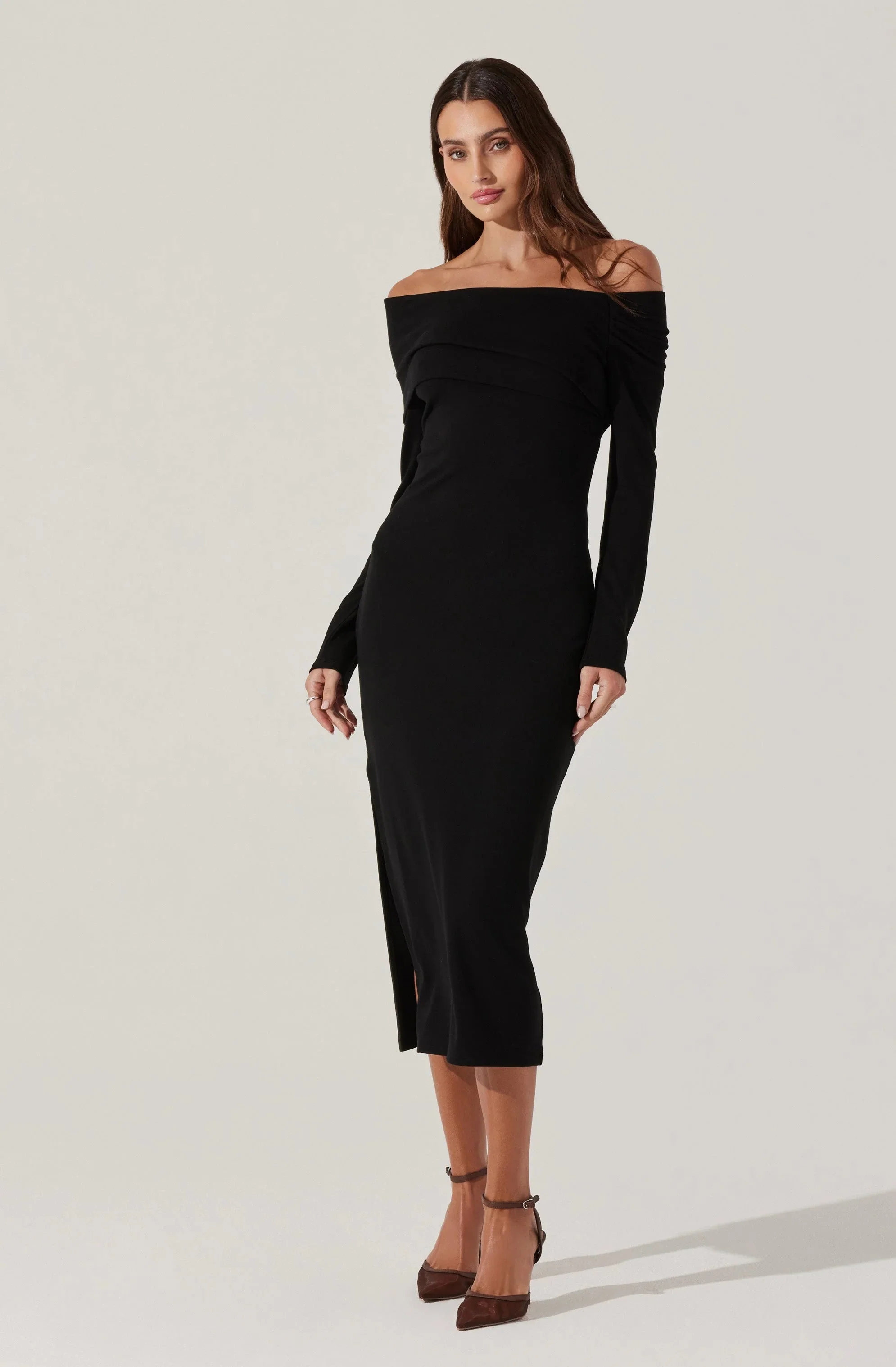 Jada Off Shoulder Midi Dress