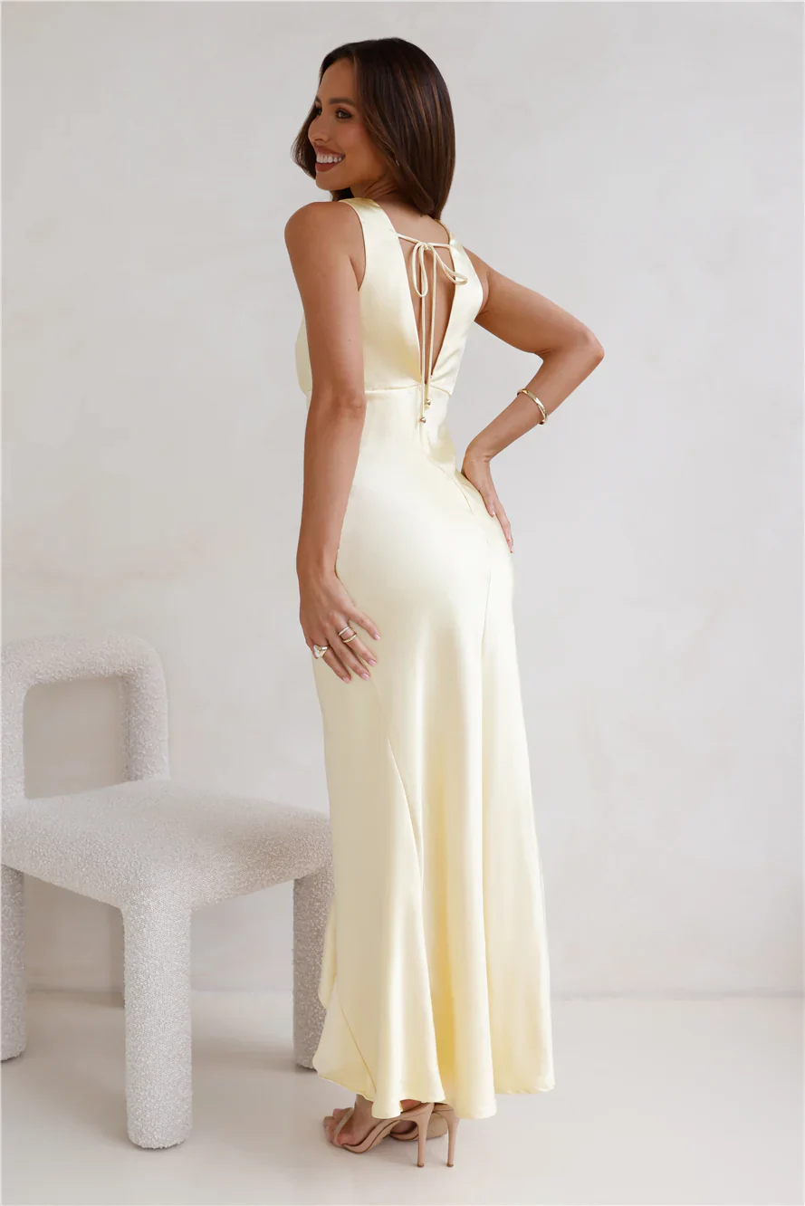 Lavish Status Maxi Dress Yellow