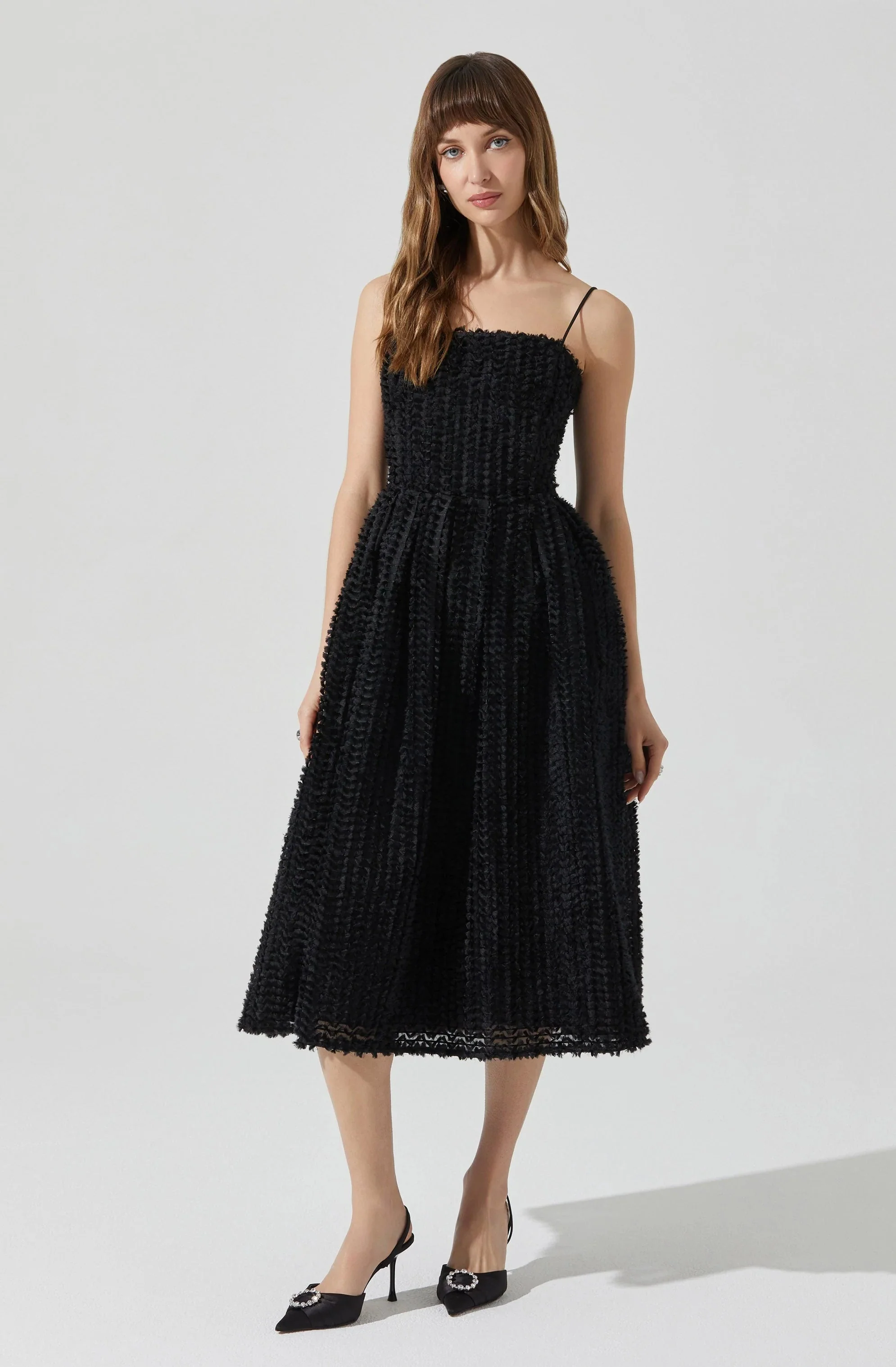 Avani Textured Midi Dress
