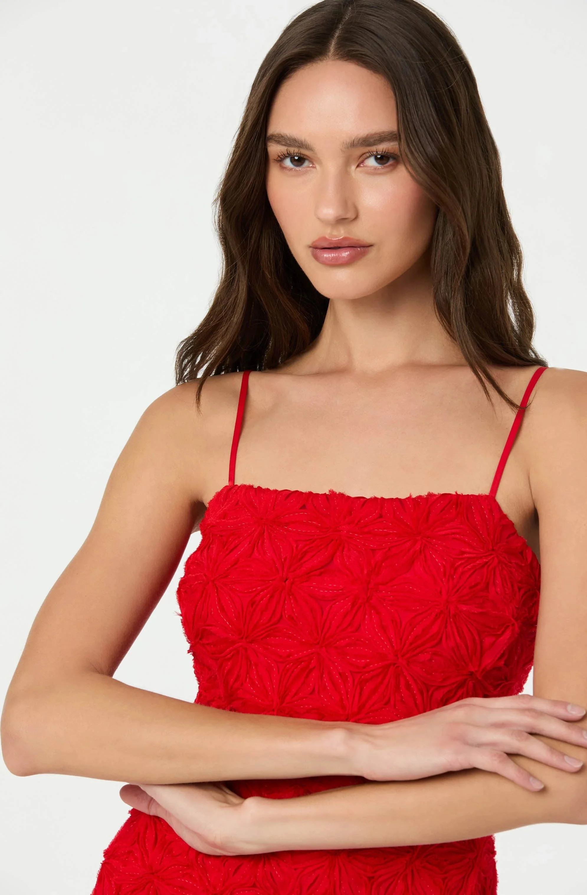 3D Floral Mini Dress