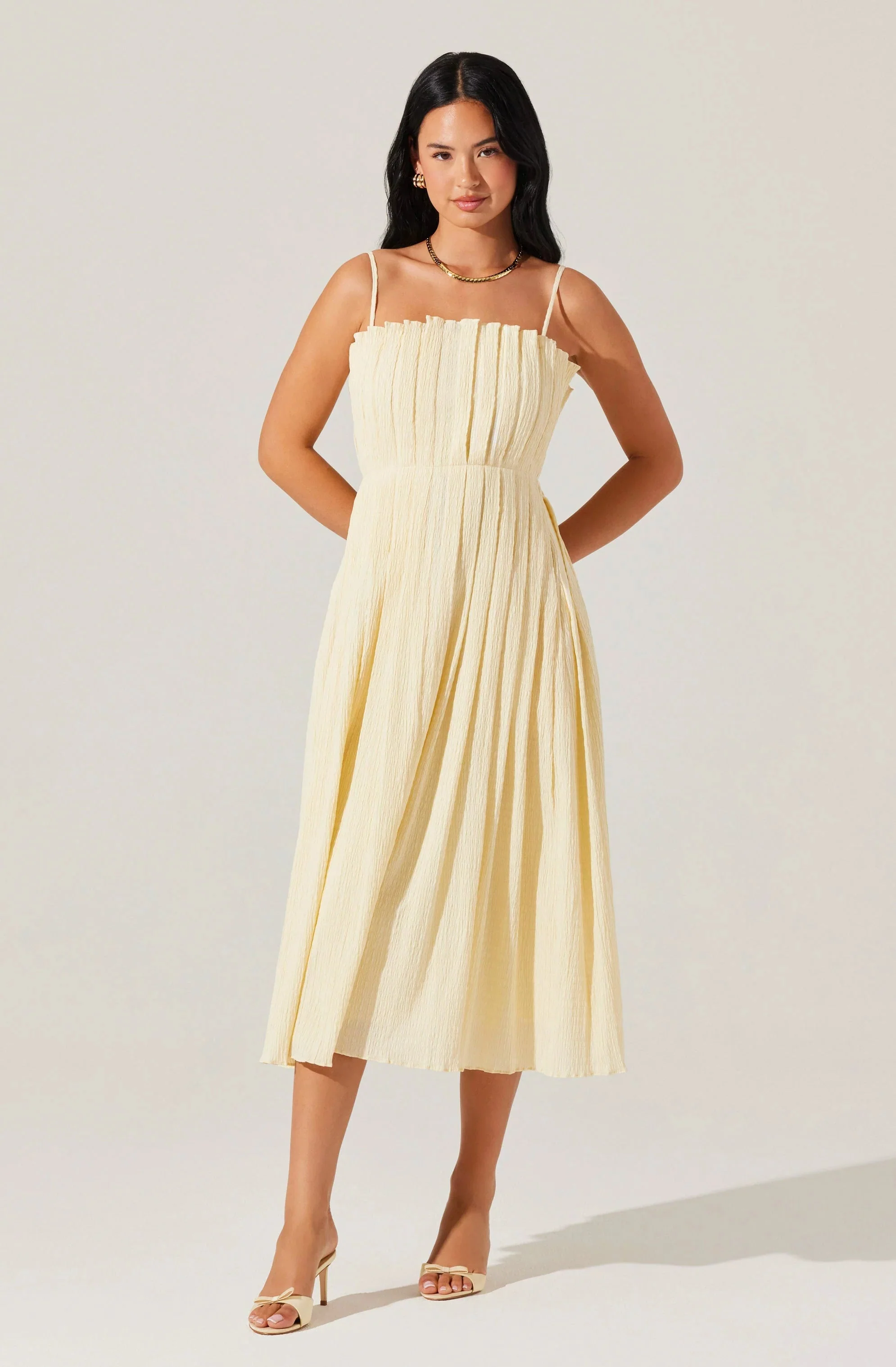 Sunny Pleated Midi Dress