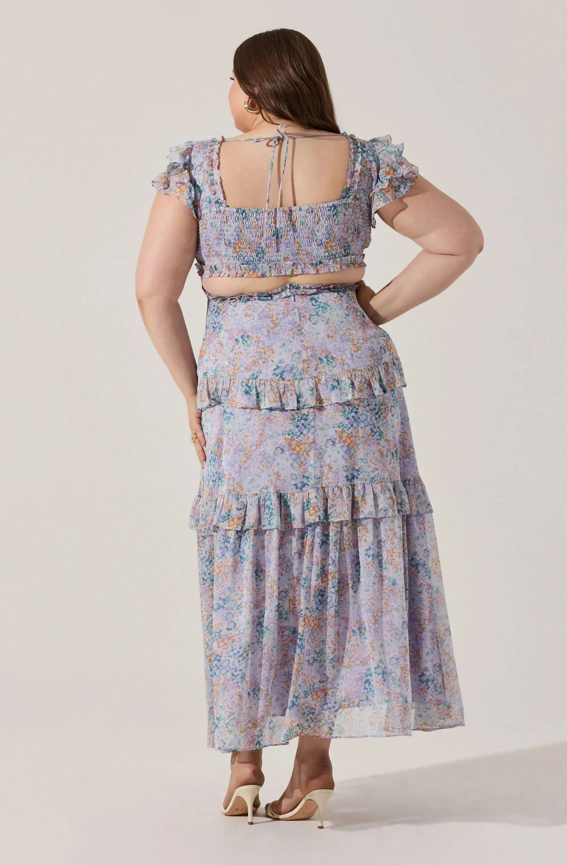 Mable Floral Tiered Ruffle Maxi Dress