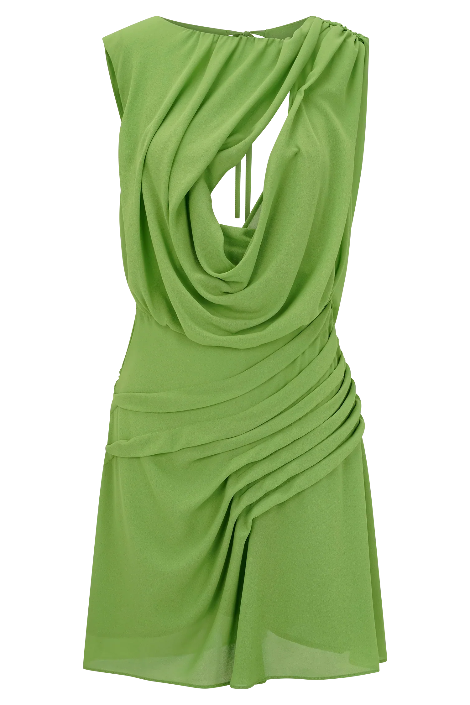 Oria Chiffon Mini Dress - Green