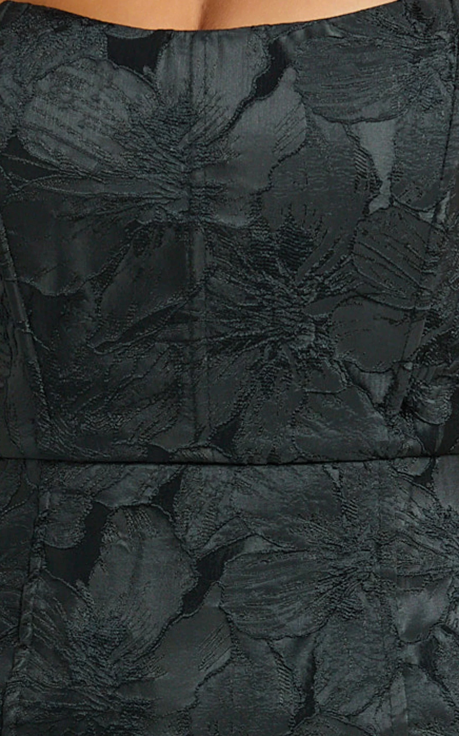 Brailey Mini Dress Strapless Dress in Black Jacquard