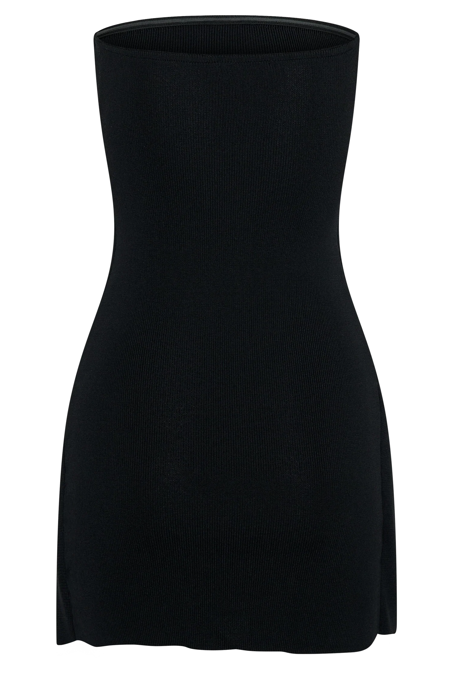 Rian Strapless Knit Mini Dress - Black