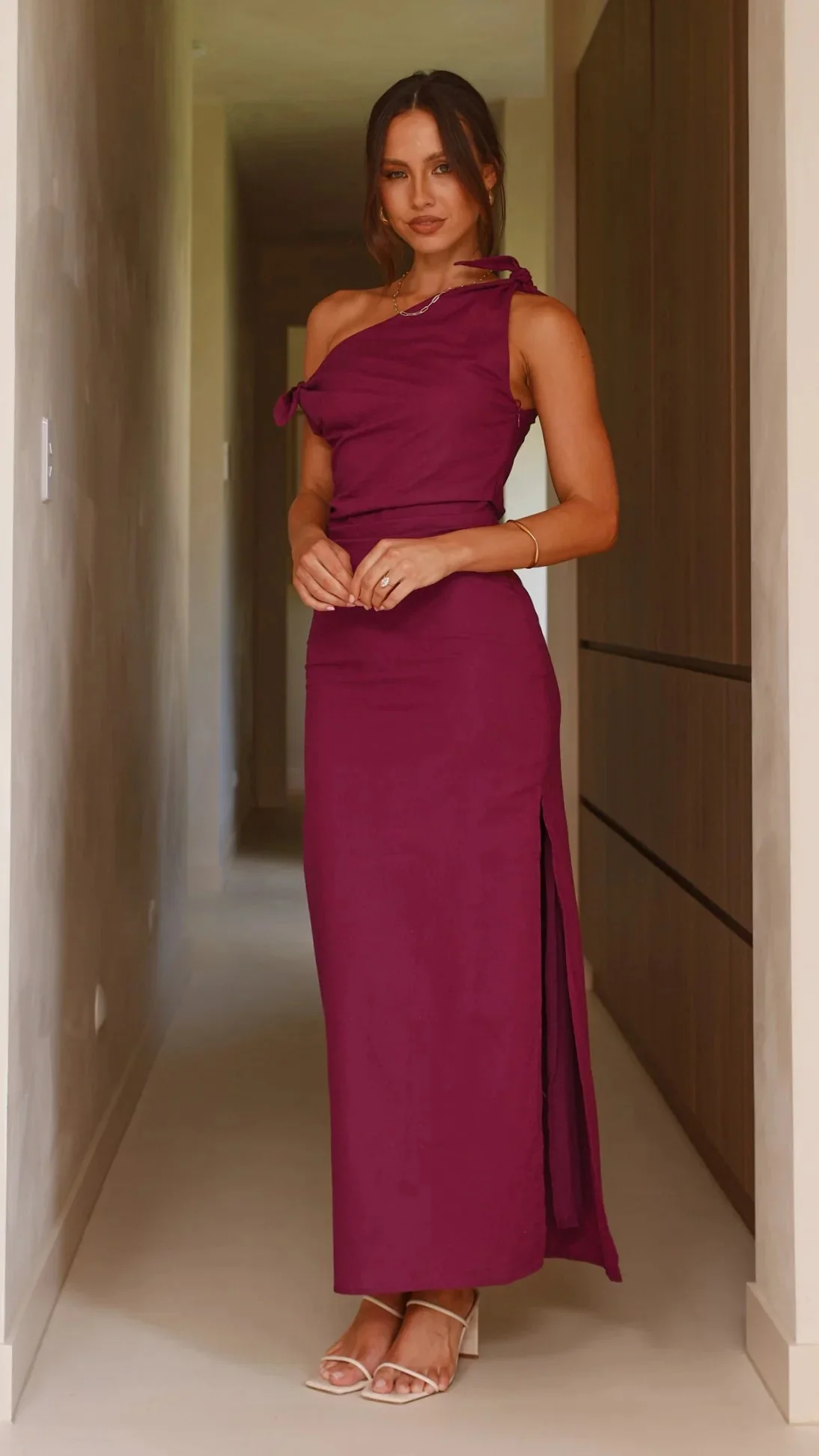 Simone Maxi Dress - Wine