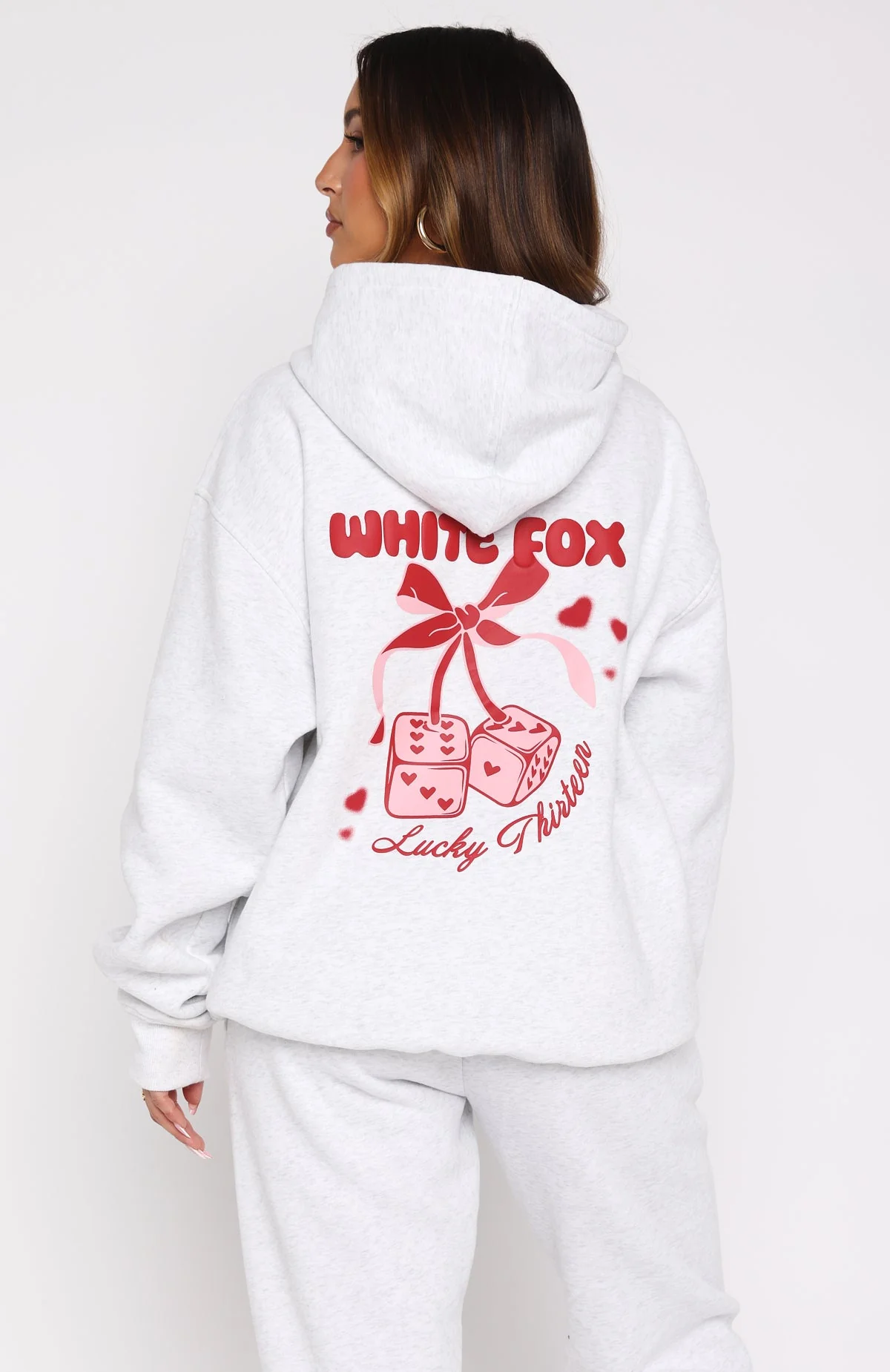 Lucky Thirteen Cheyenne Oversized Hoodie Grey Marle