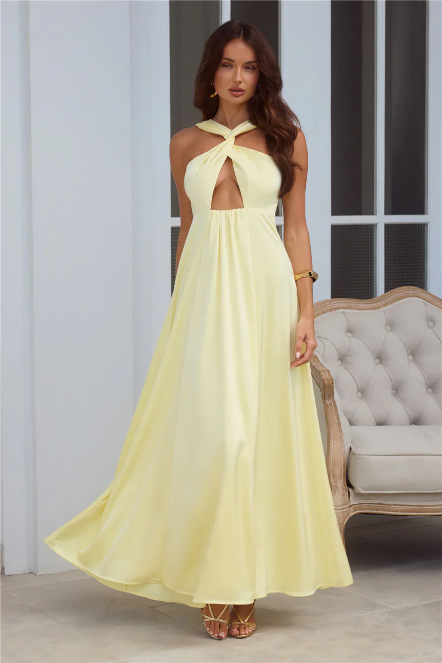 Lavish Lover Midi Dress Yellow