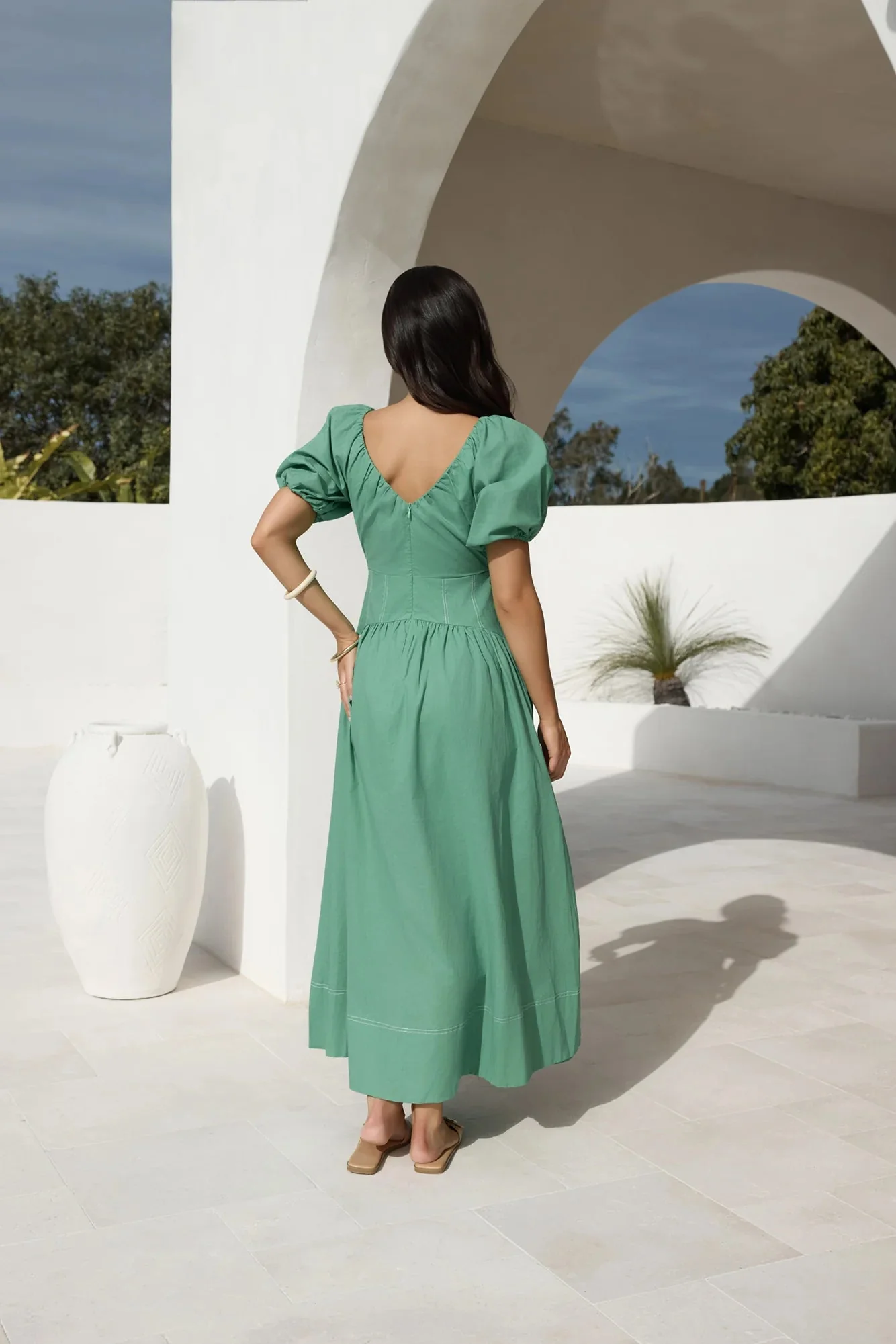 Careful Thinking Maxi Dress Green