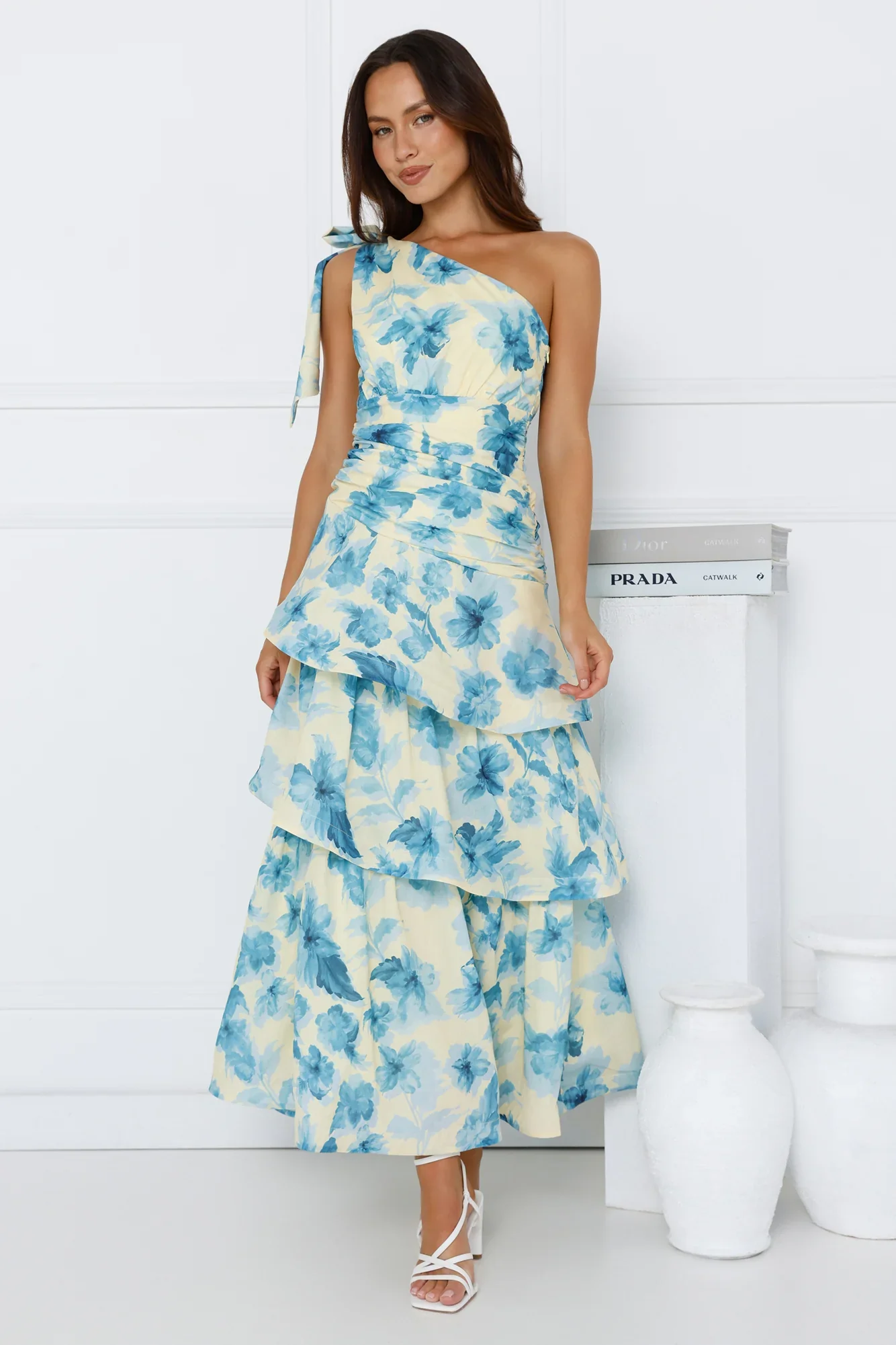 Illuminating Life One Shoulder Maxi Dress Yellow