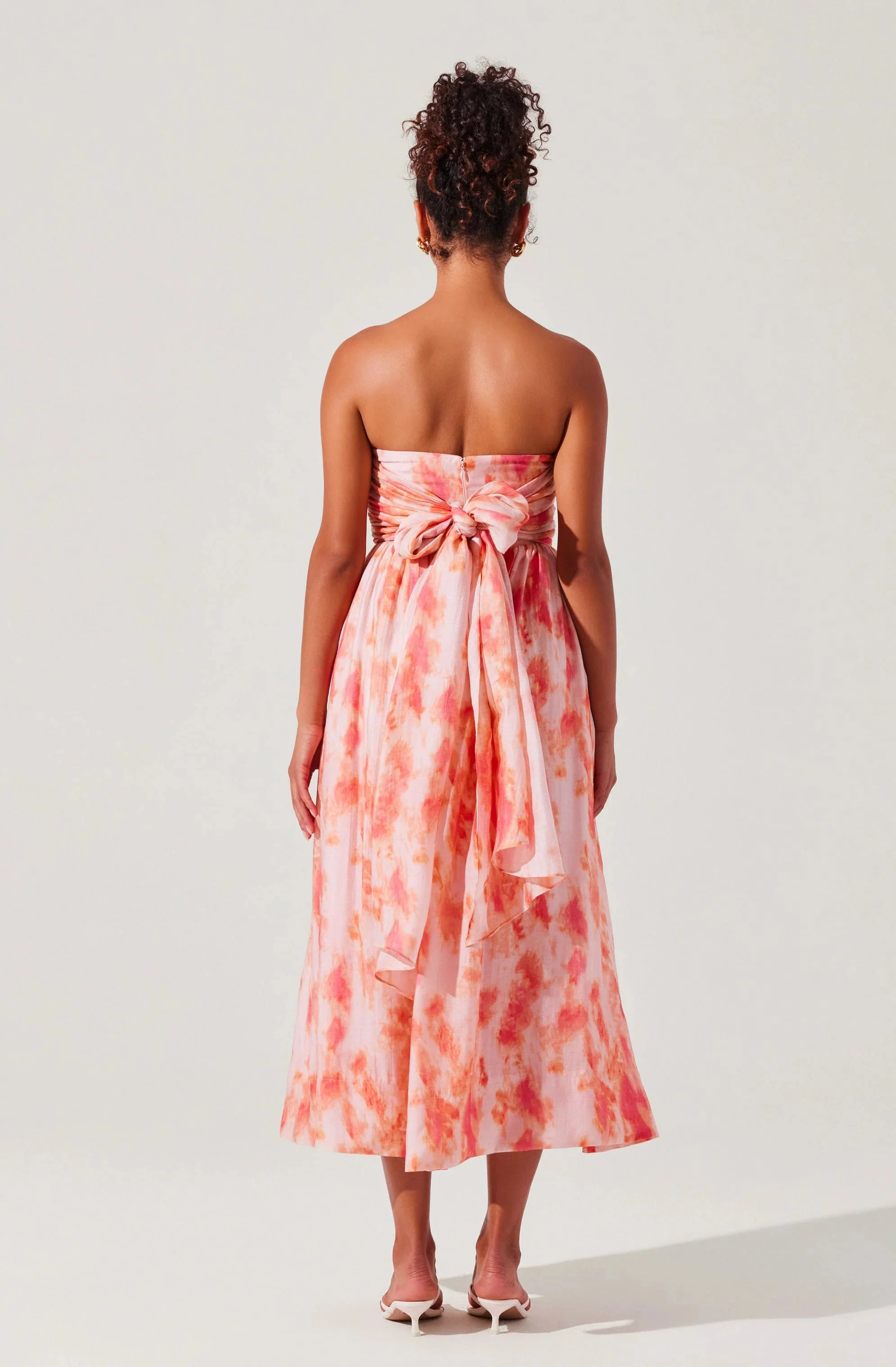 Aneesha Strapless Pleated Dress