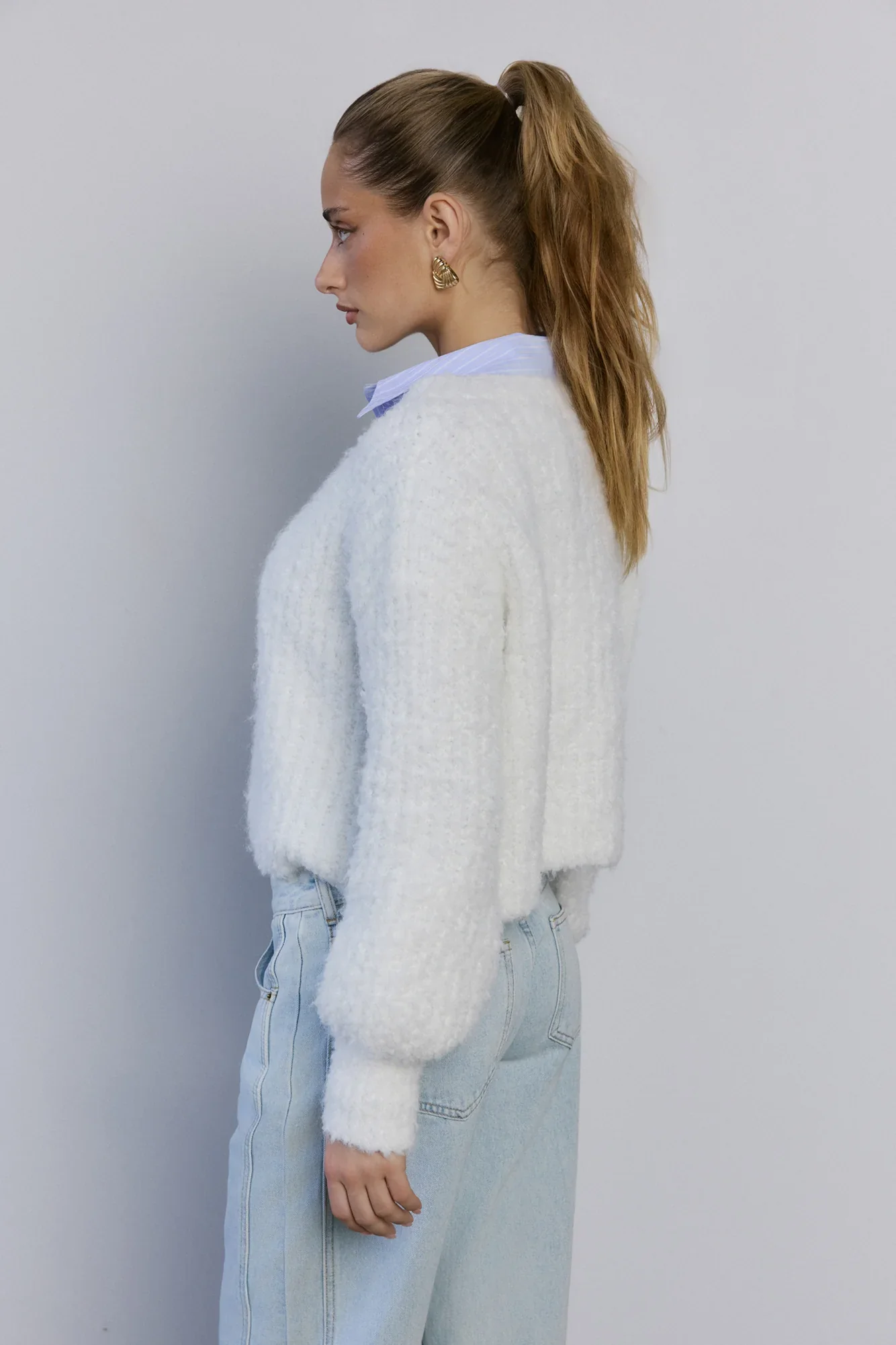 Ice Queen Knit Cardigan White