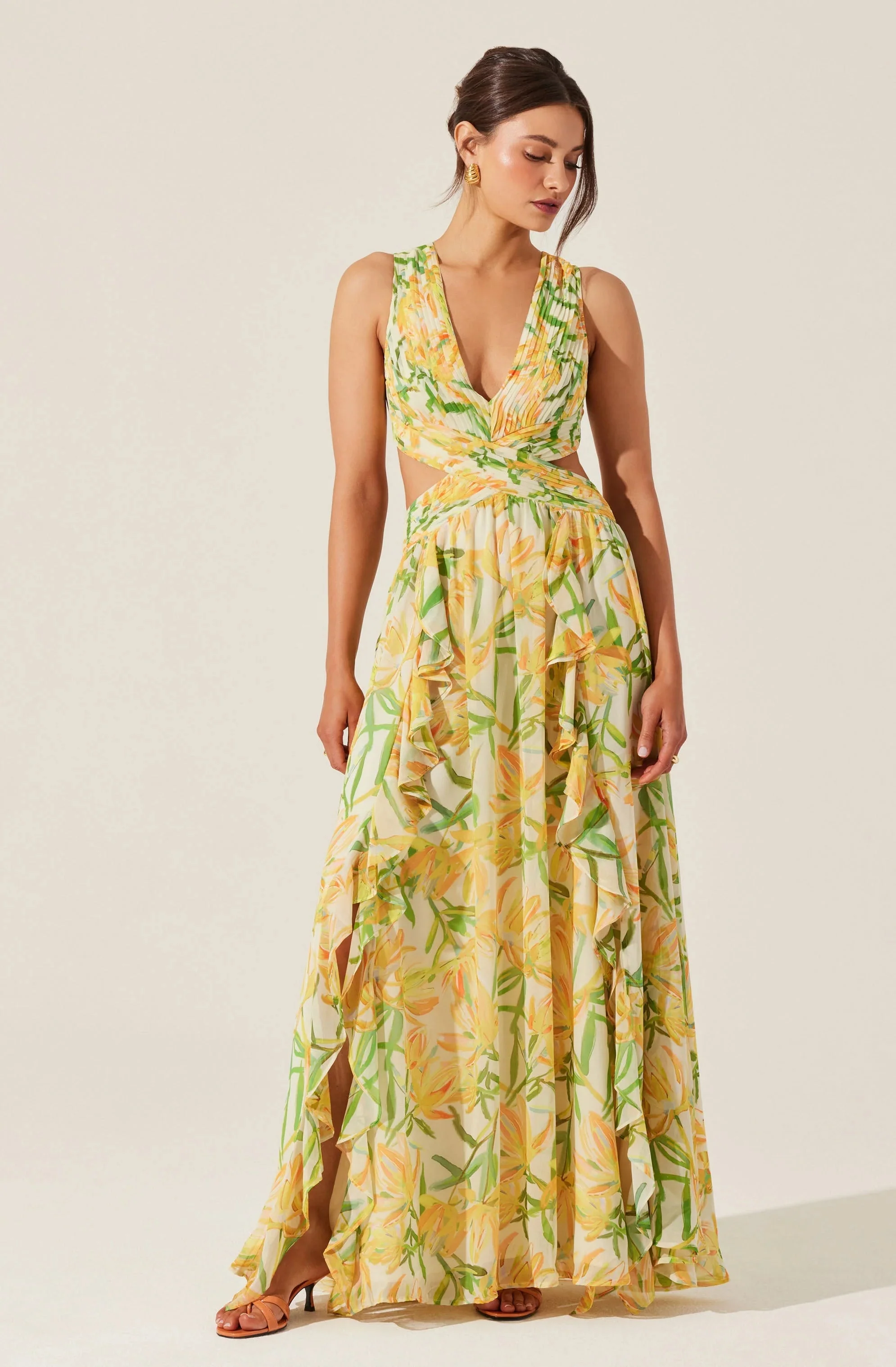 Noya Floral Cutout Maxi Dress