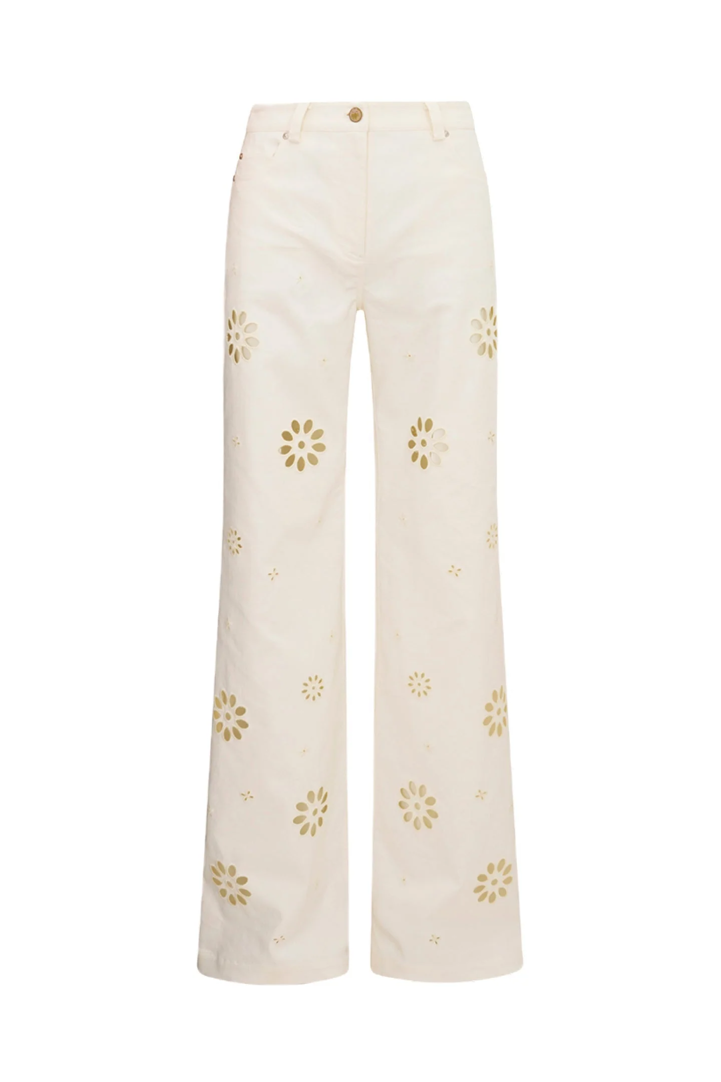 Carolette Eyelet Wide-Leg Pants