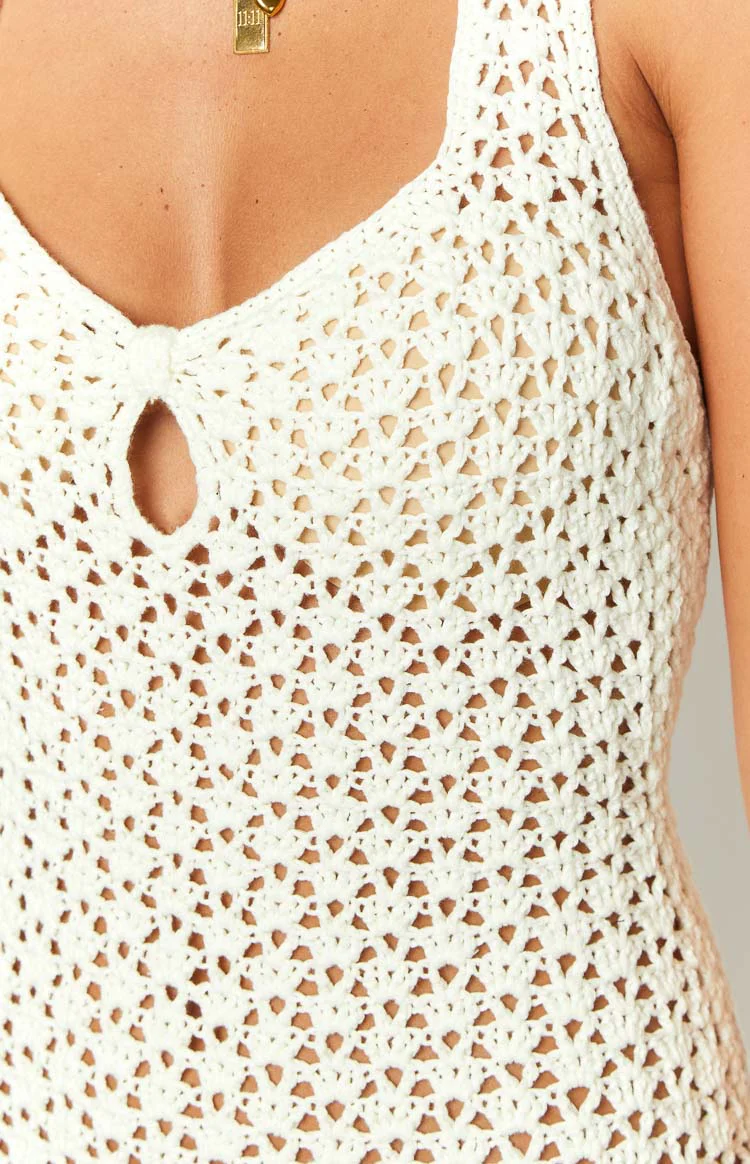 Raylee White Crochet Mini Dress