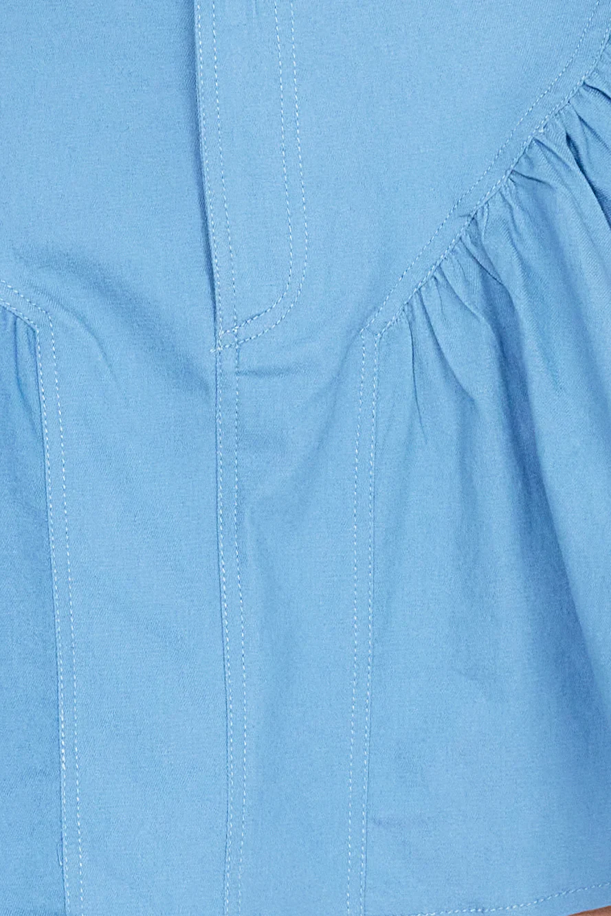 Heavenly Joy Crop Top Denim Blue