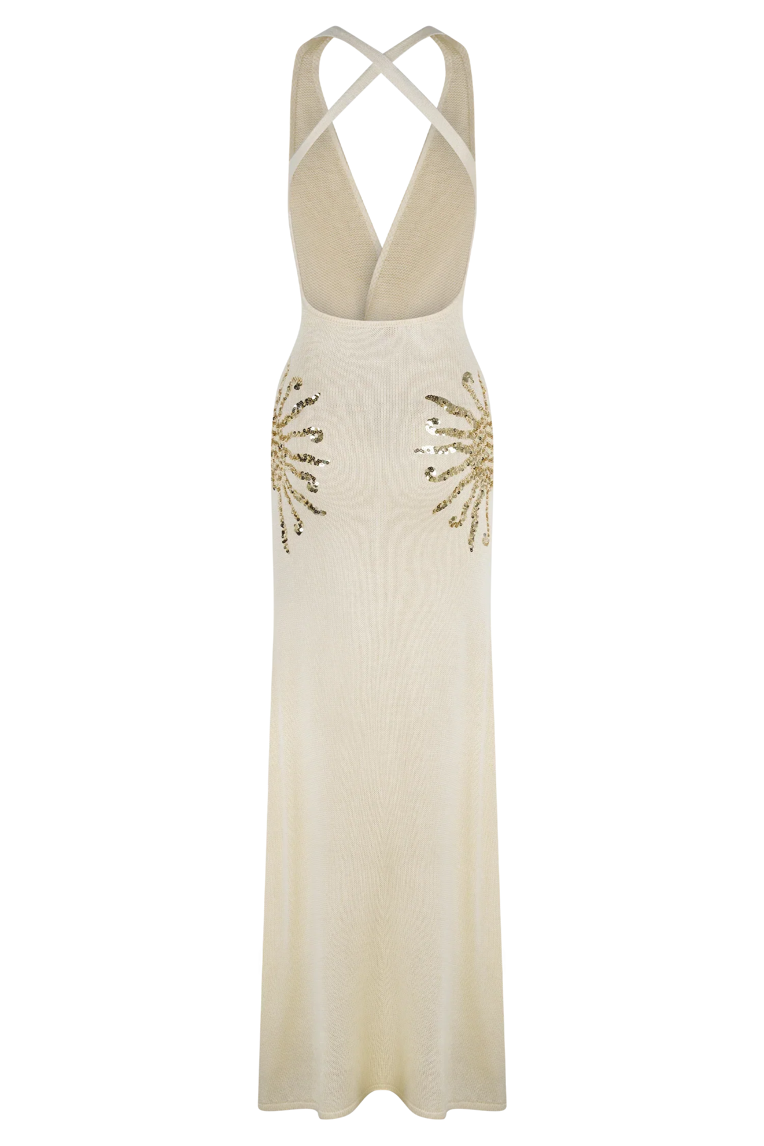 Ellington Knit Maxi Dress With Sequin - Ivory