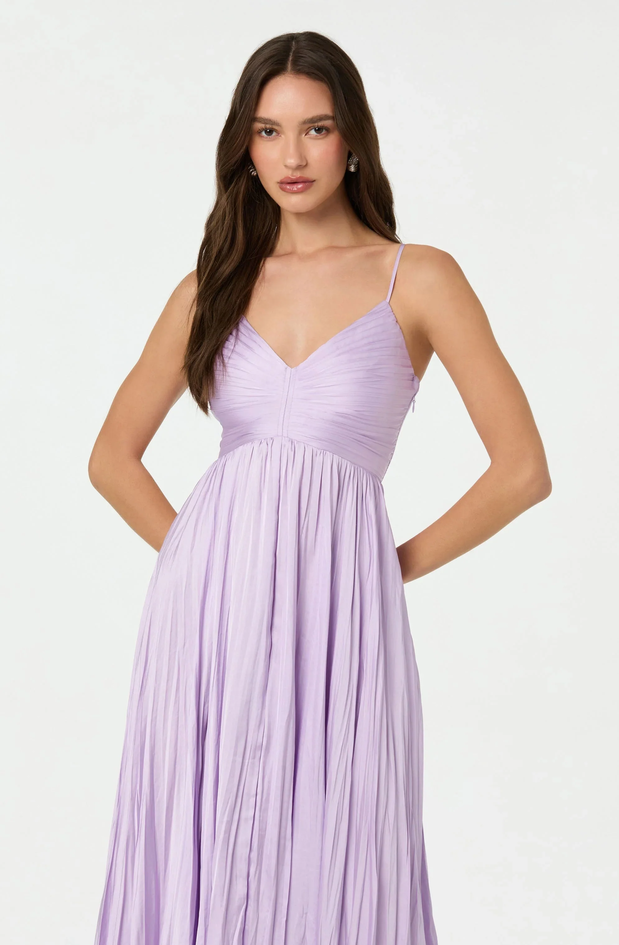 Maeve Pleated Midi Dress