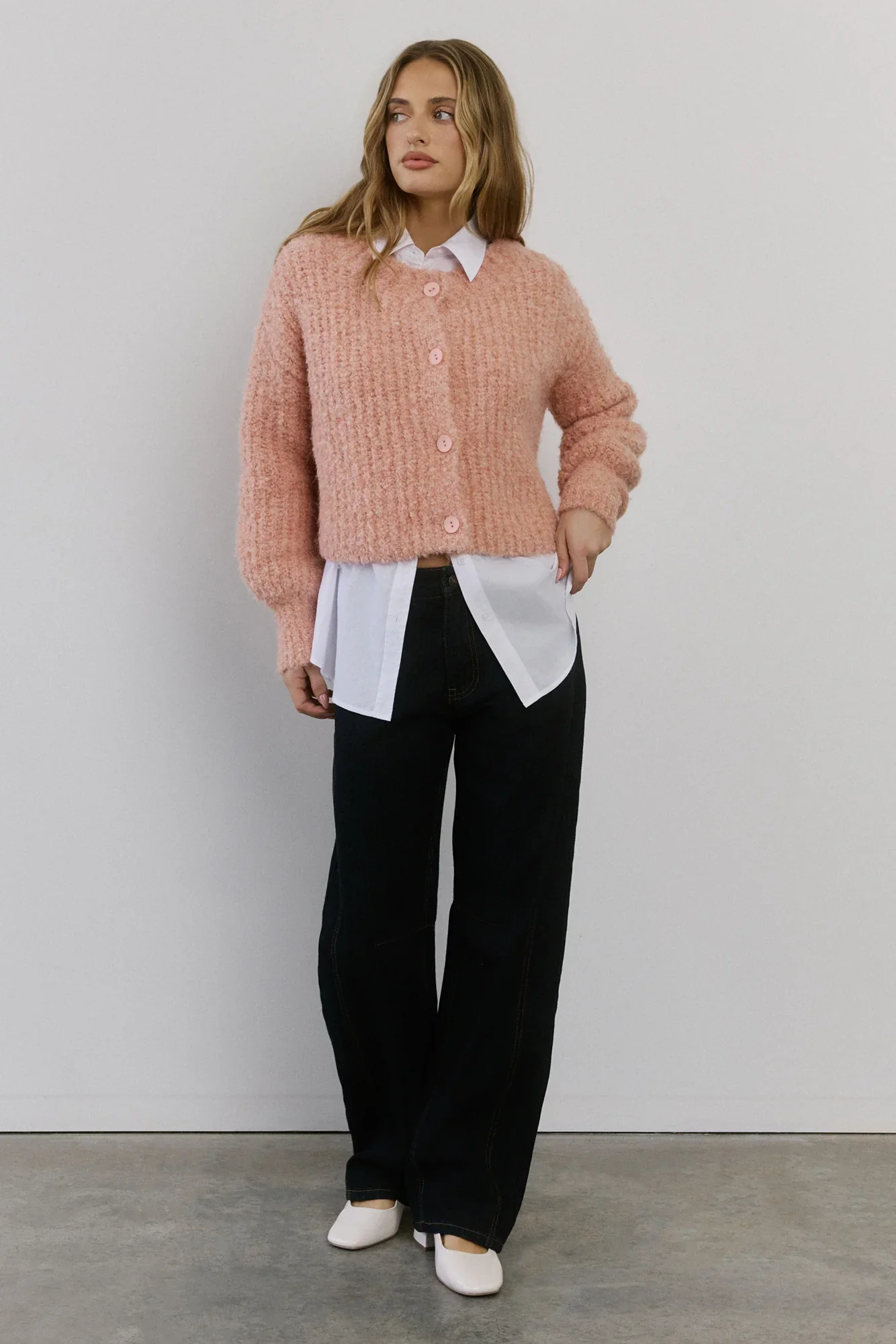 Ice Queen Knit Cardigan Pink