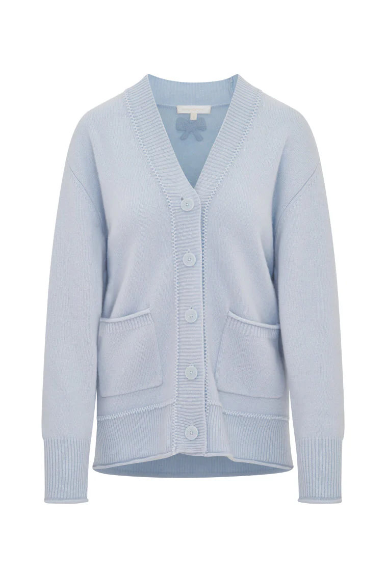 Applene Cashmere Cardigan - SEAGLASS BLUE