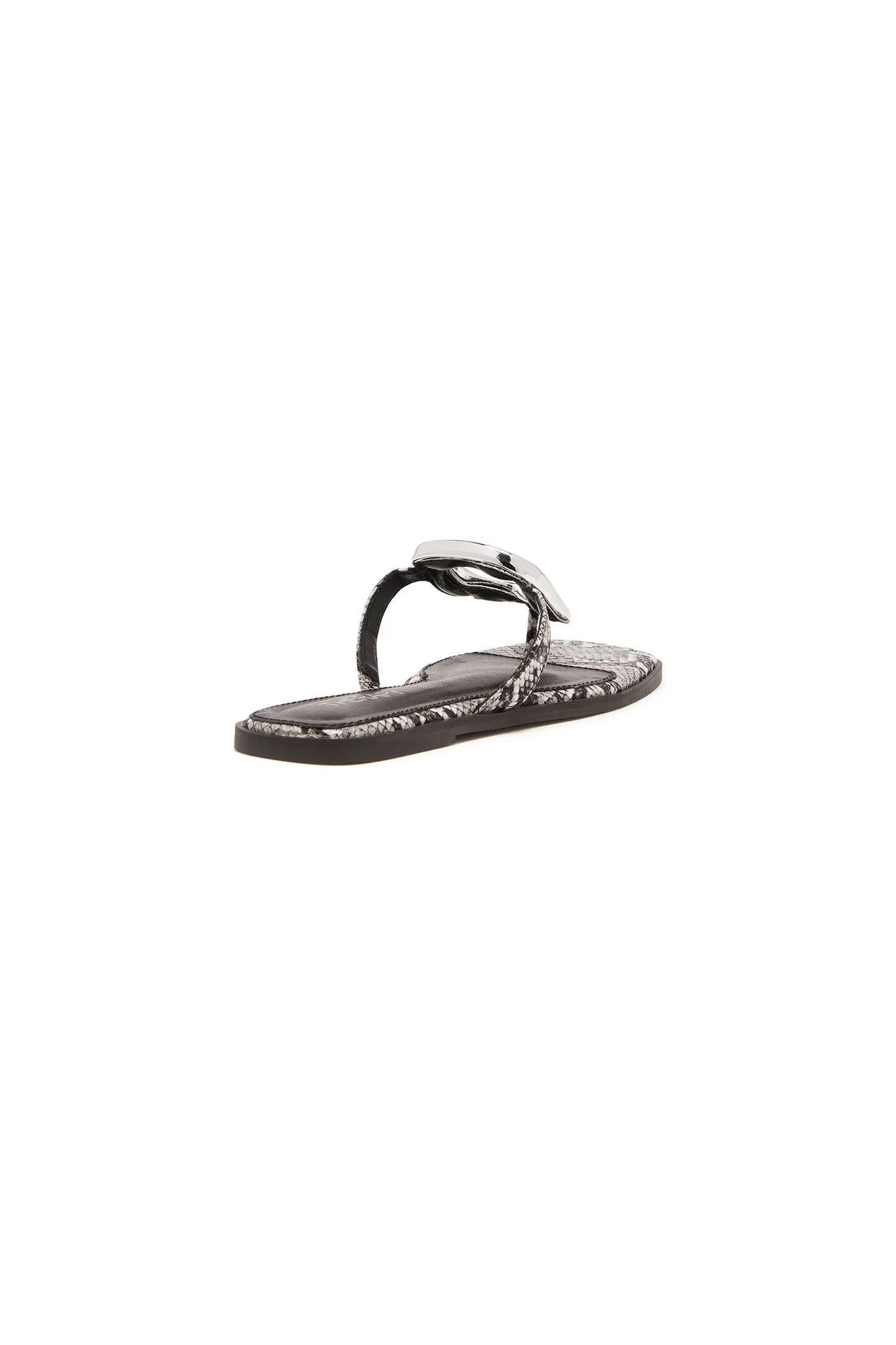 THERAPY Guild Thong Sandal Black White Snake