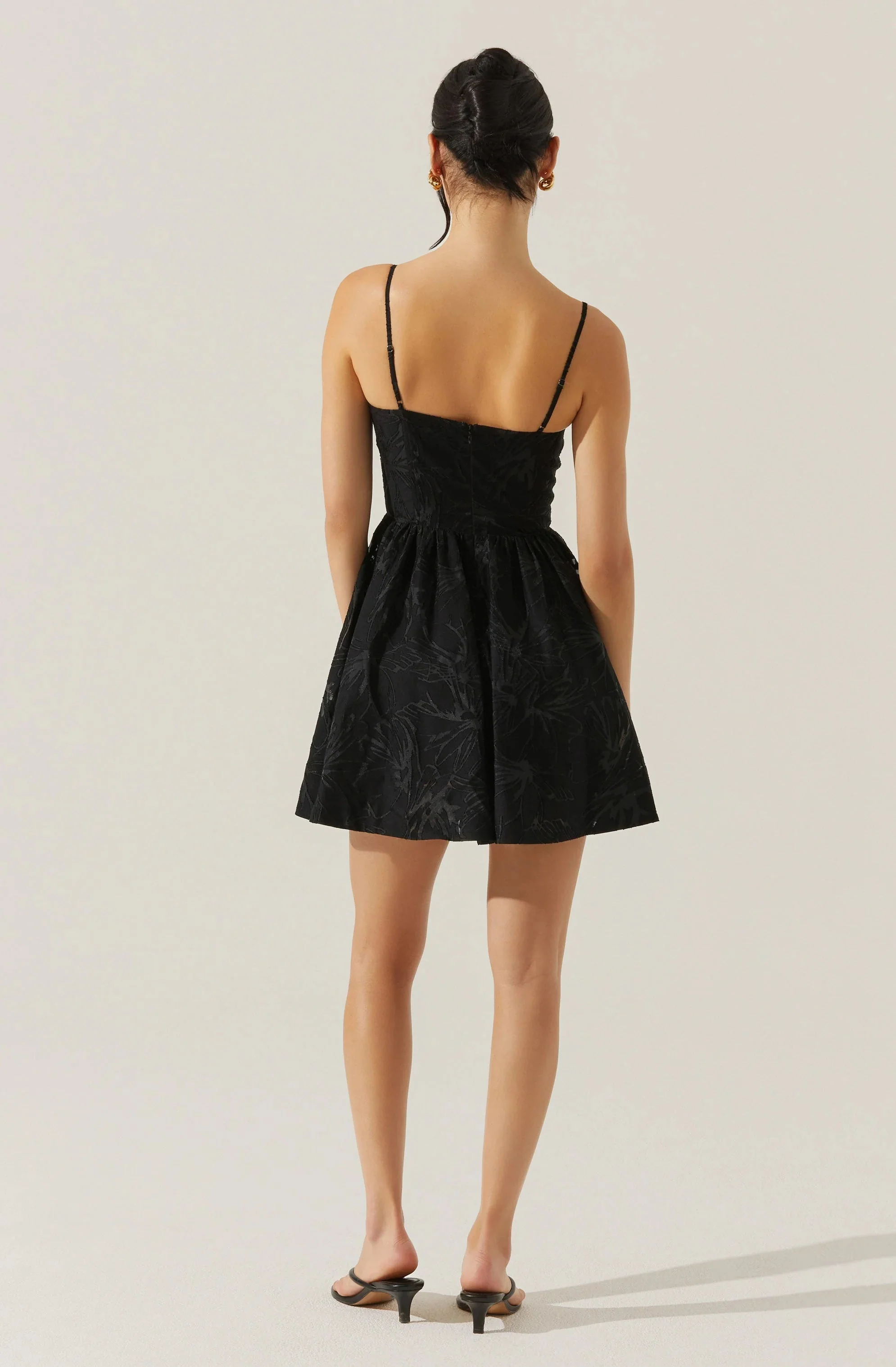 Linelly Jacquard Bustier Skater Dress