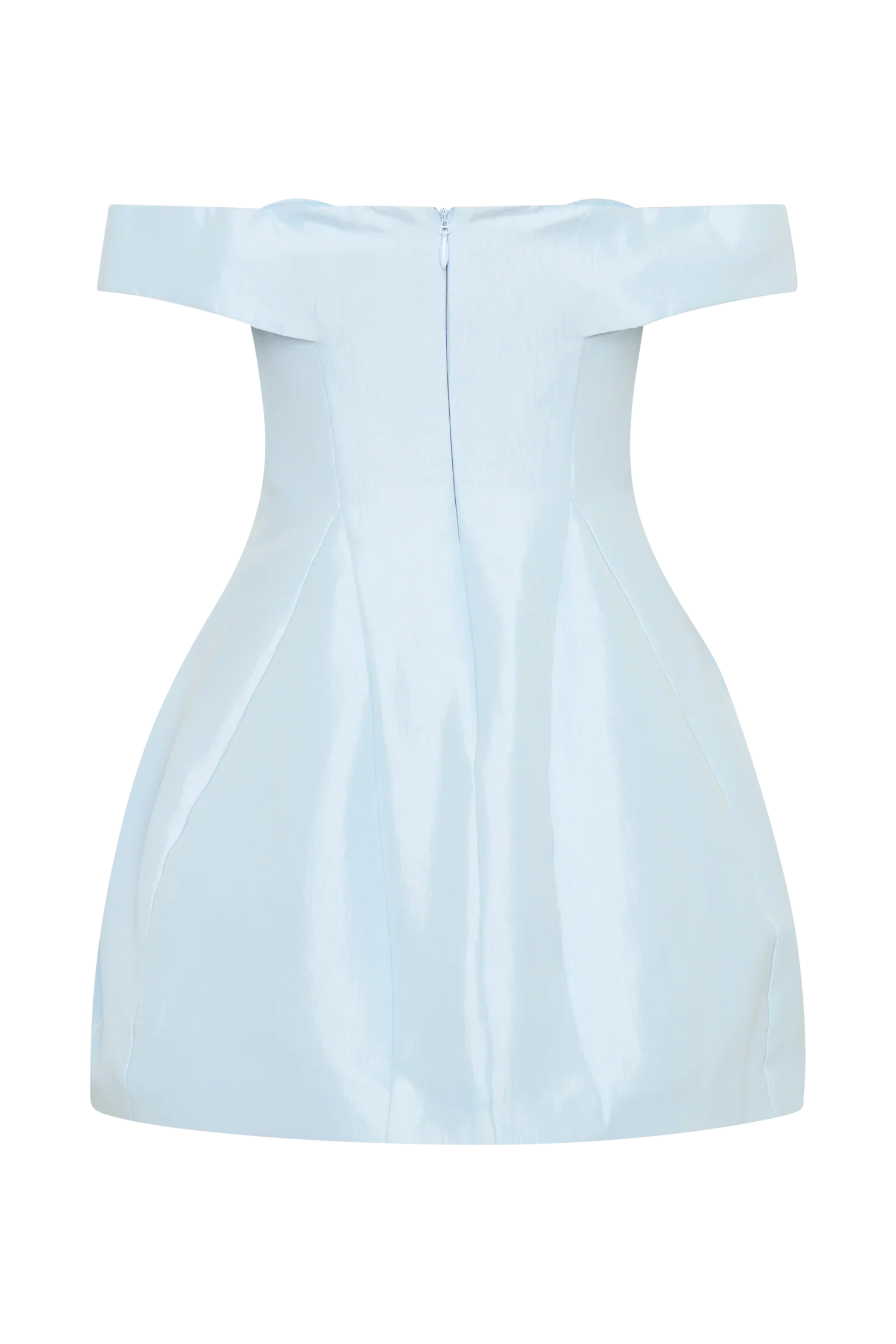 Diana Off Shoulders Mini Dress - Powder Baby Blue