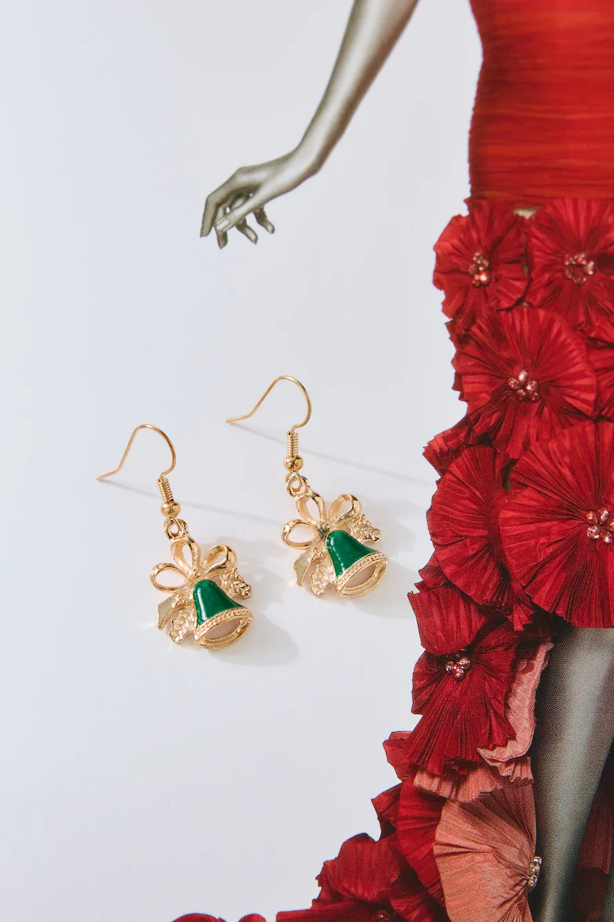 Jingle Bells Earrings Gold