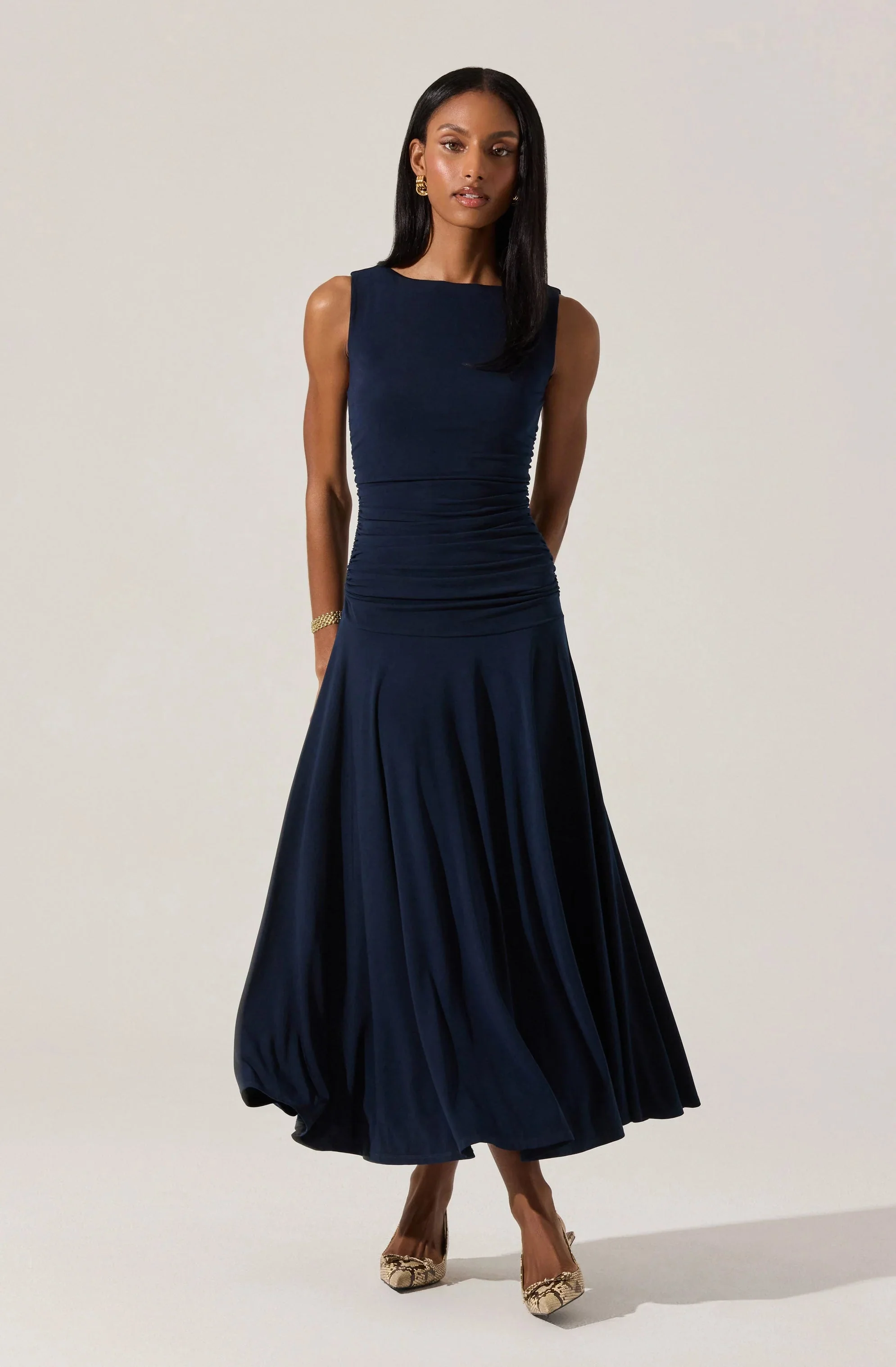 Melisandre High Neck Midi Dress