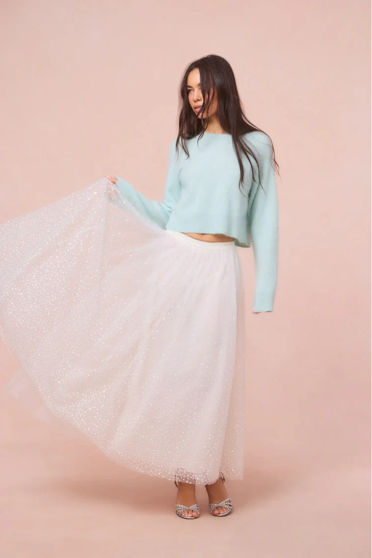 Wilona Glitter Tulle Maxi Skirt