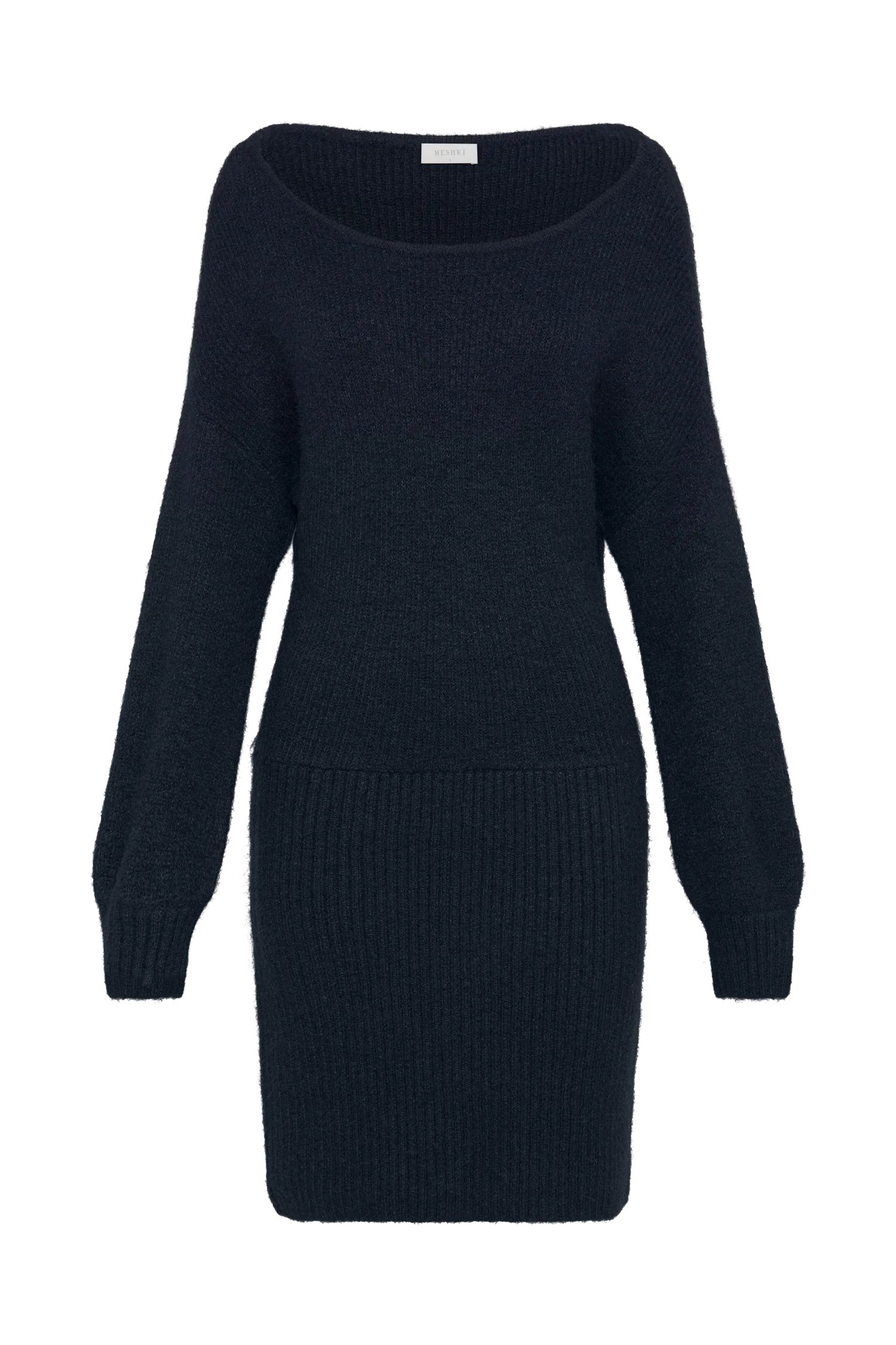 Rafferty Boat Neck Knit Mini Dress - Navy