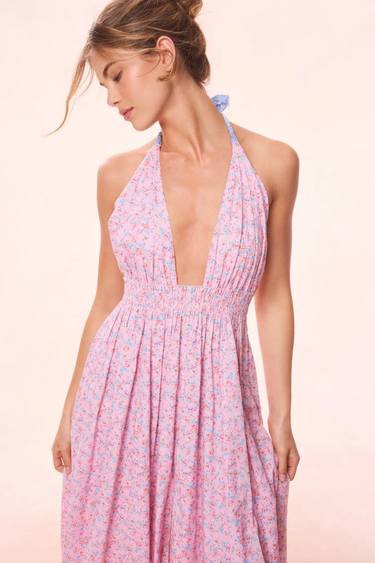 Love Re-Edition Floral Halter Dress