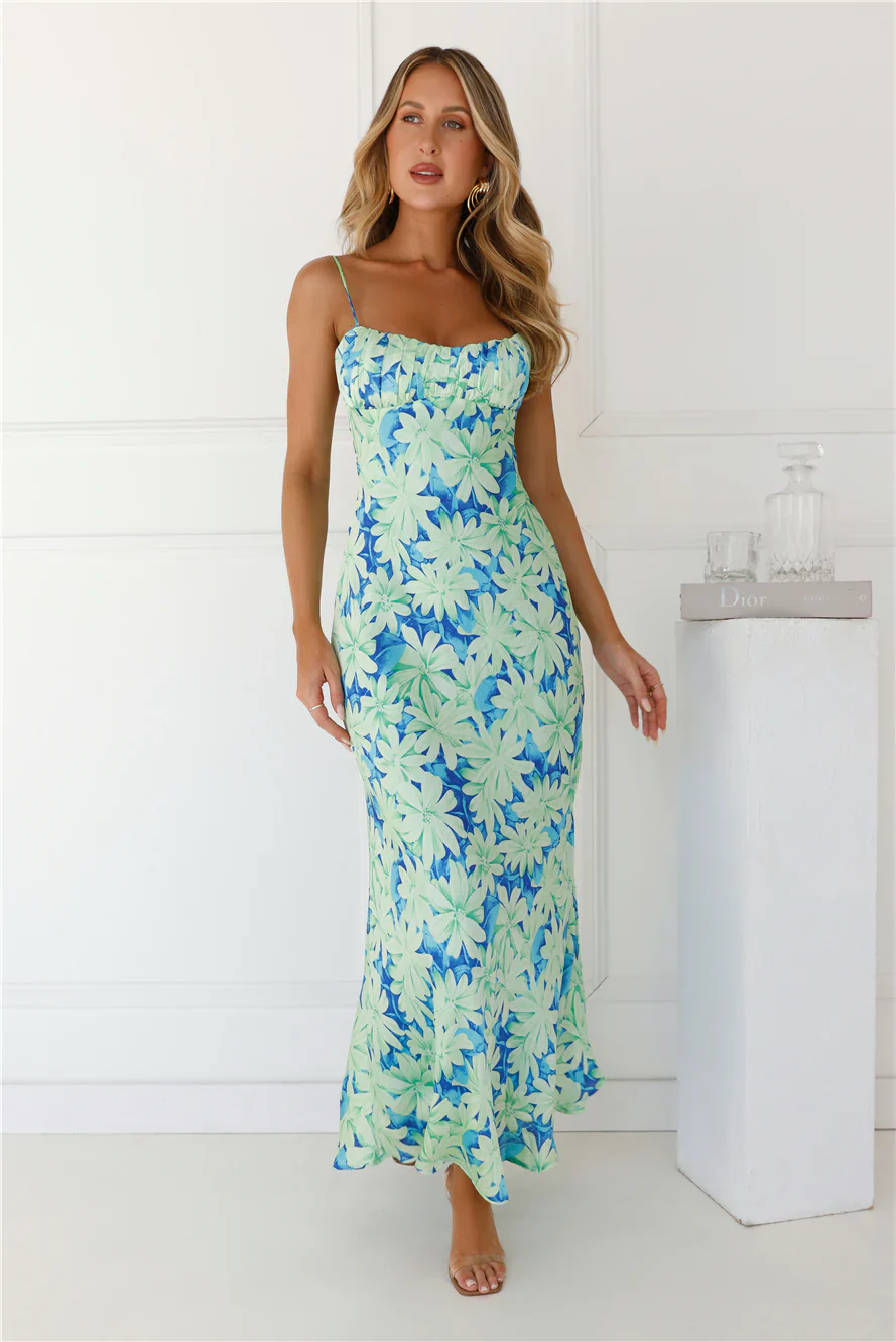 Irresistible Allure Maxi Dress Blue
