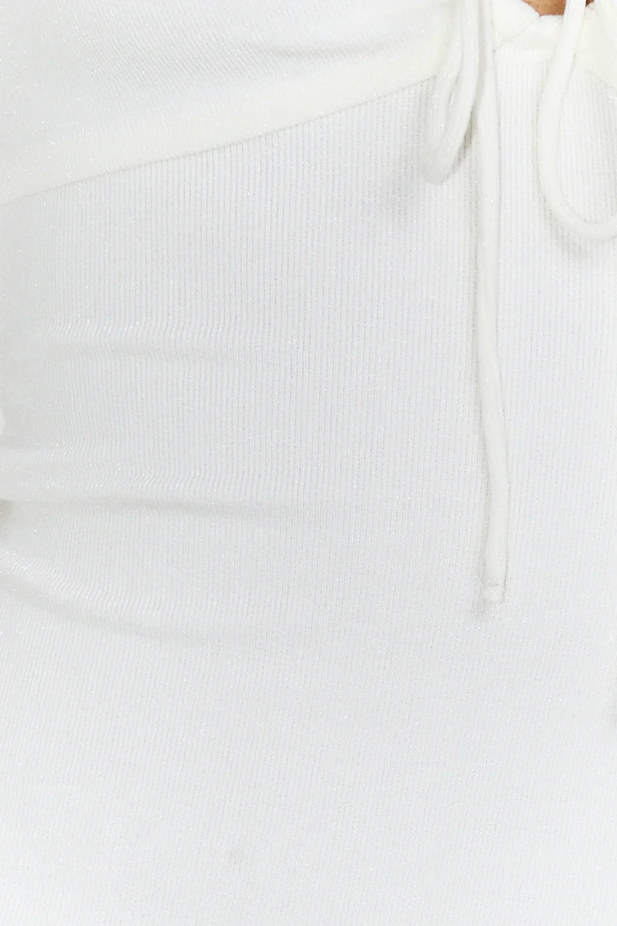 Inspire Me Ribbed Mini Dress White