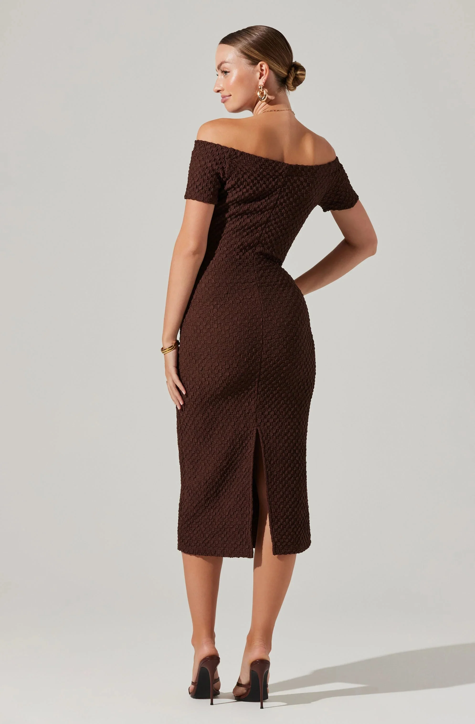 Promise Off Shoulder Midi Dress
