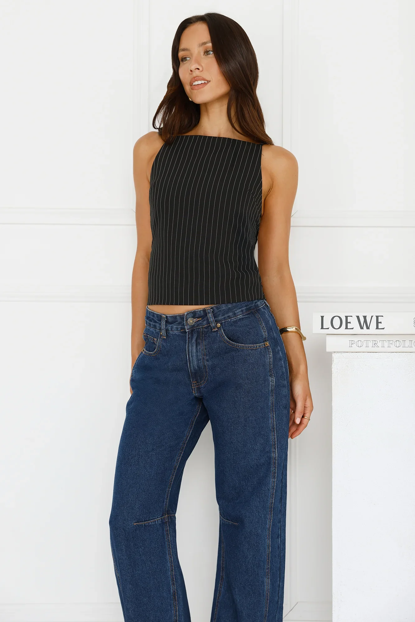 Horizon Top Onyx Pinstripe