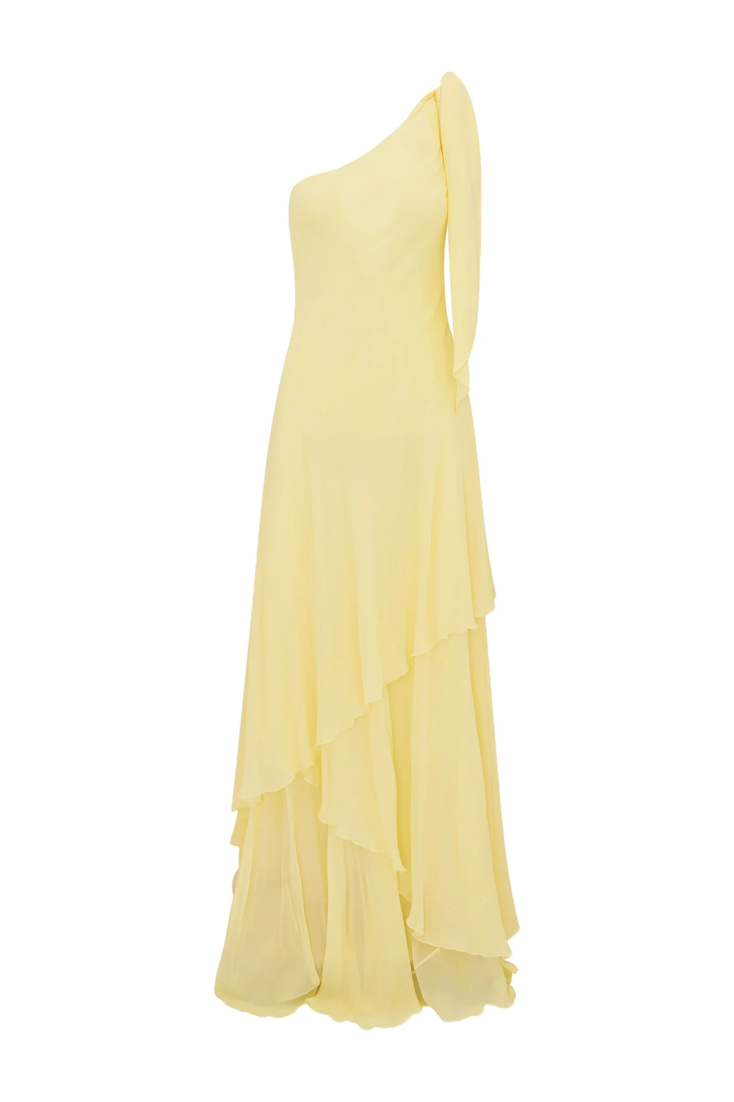 Alliara Chiffon One-Shoulder Gown
