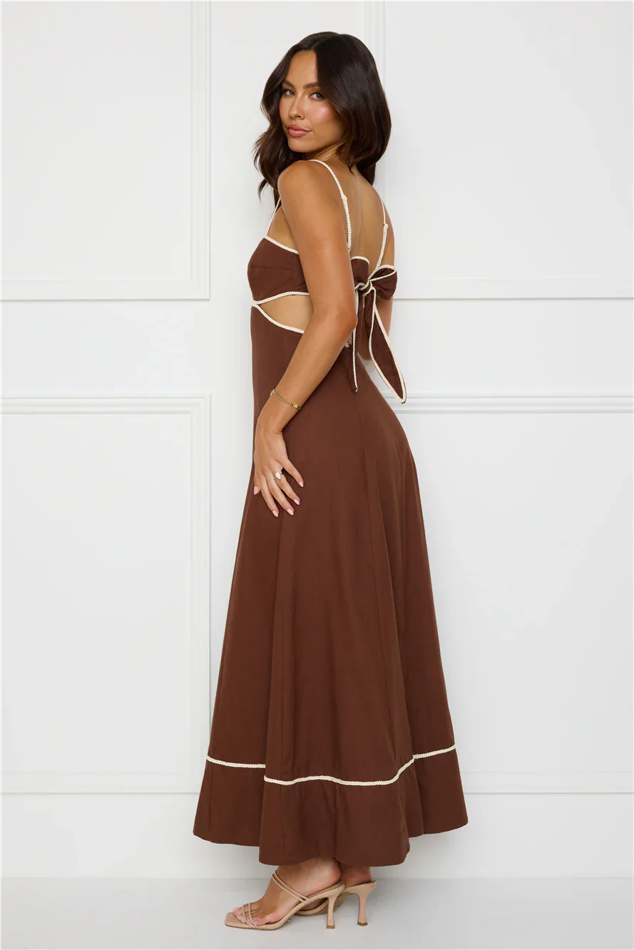 Island Dreamer Maxi Dress Brown