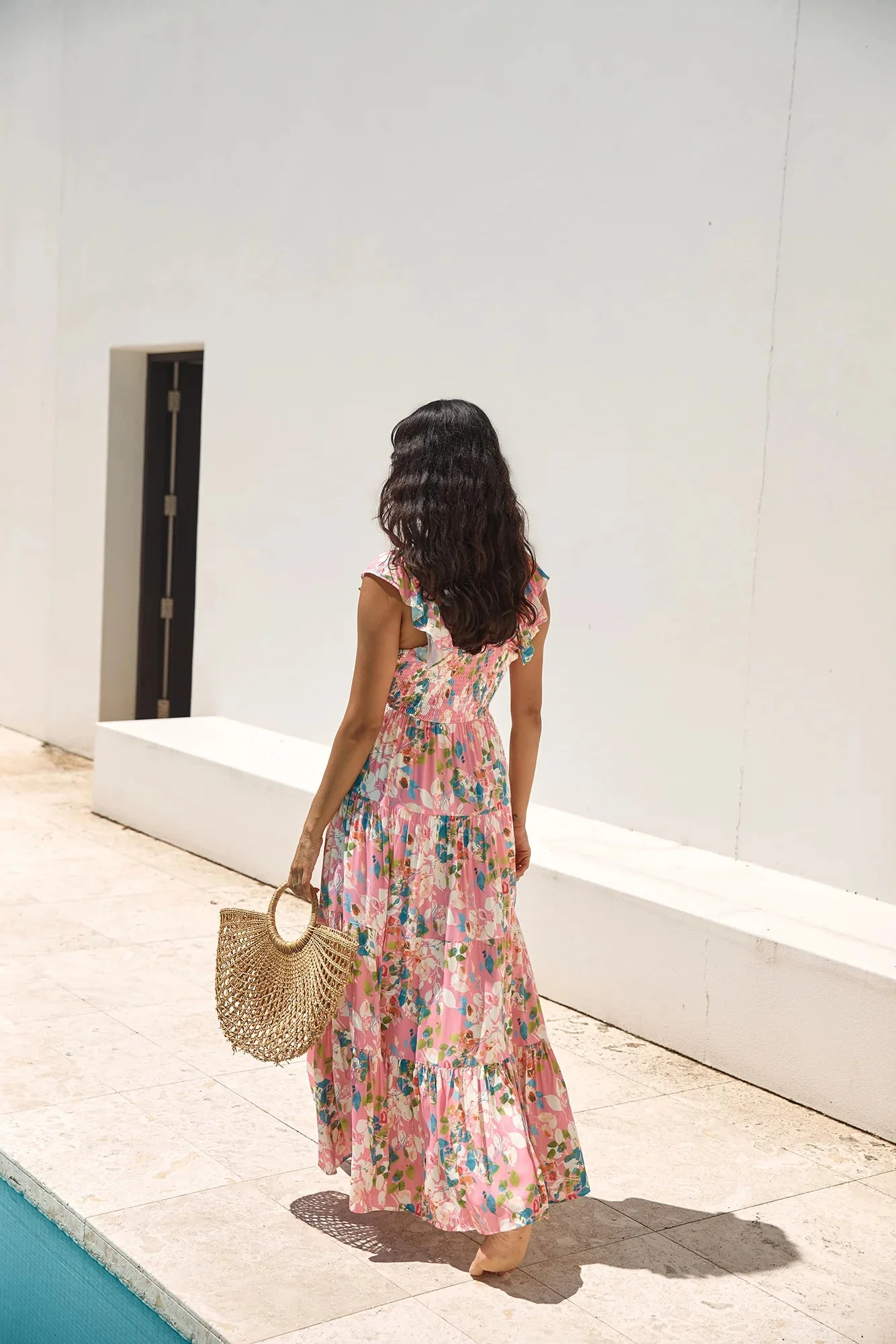 Blossoming Love Maxi Dress Pink