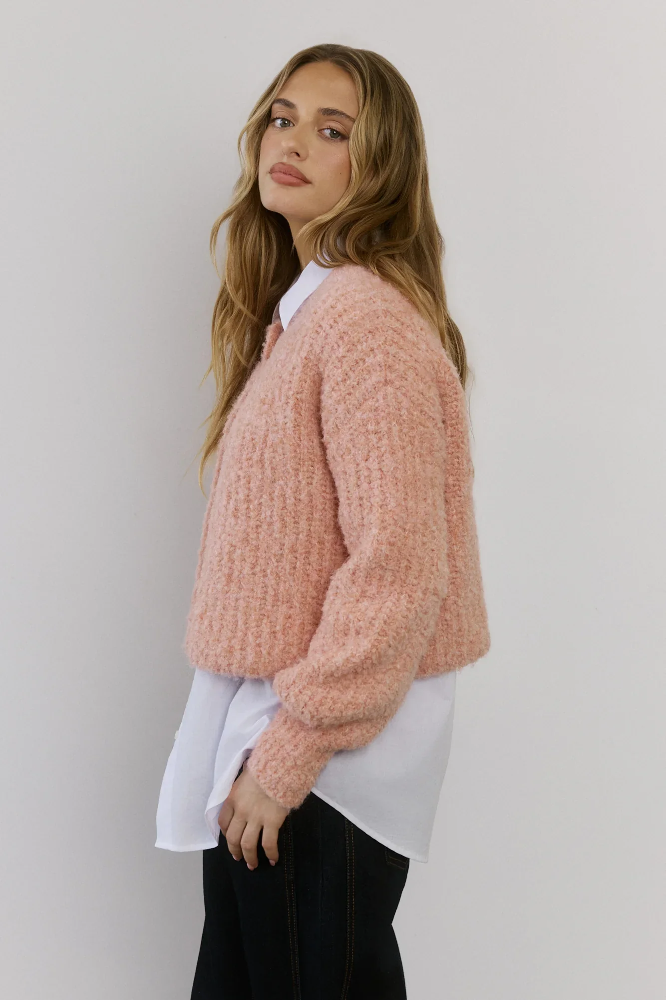 Ice Queen Knit Cardigan Pink