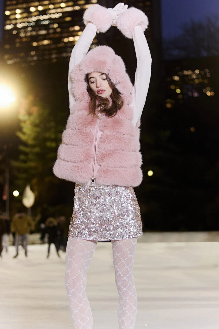 LoveShackFancy x MAX&MOI Faux Fur Fox Vest