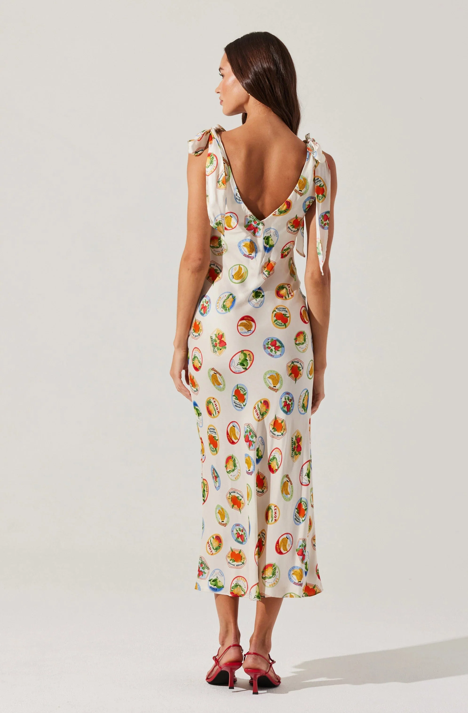 Allexina Satin Cowl Neck Midi Dress