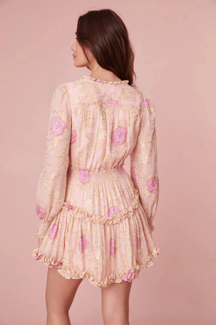 Spruce Ruffle Mini Dress