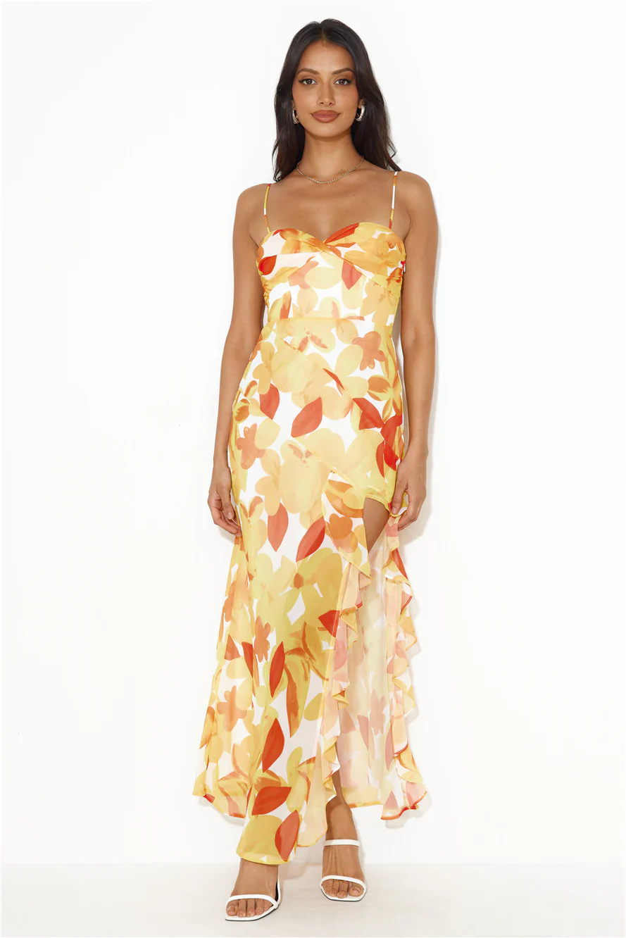 Hawaii Dream Maxi Dress Yellow